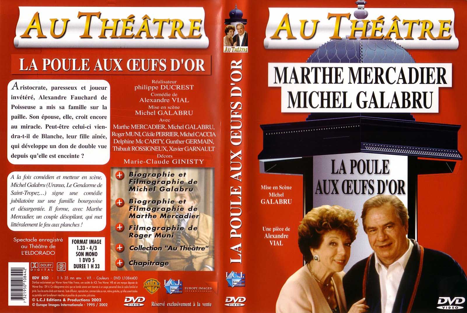 Jaquette DVD Au thatre - la poule aux oeufs d