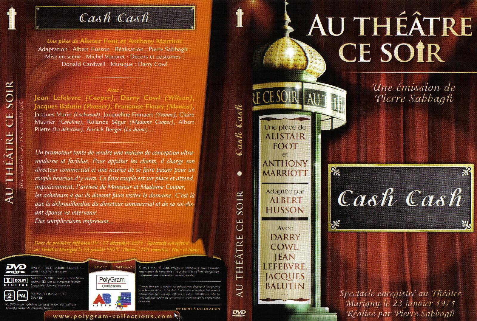 Jaquette DVD Au thatre ce soir - Cash Cash