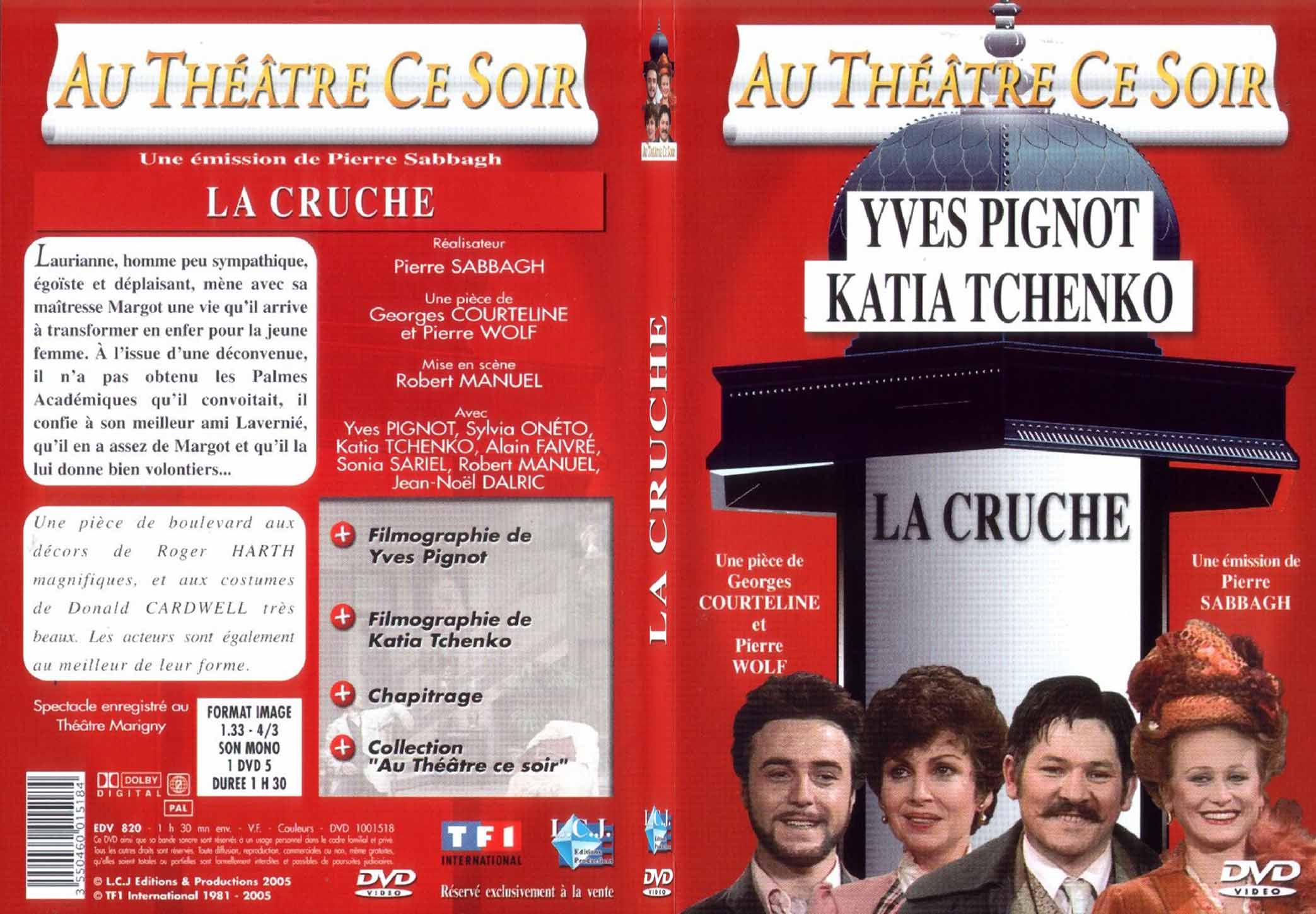 Jaquette DVD Au thatre ce soir - La cruche - SLIM