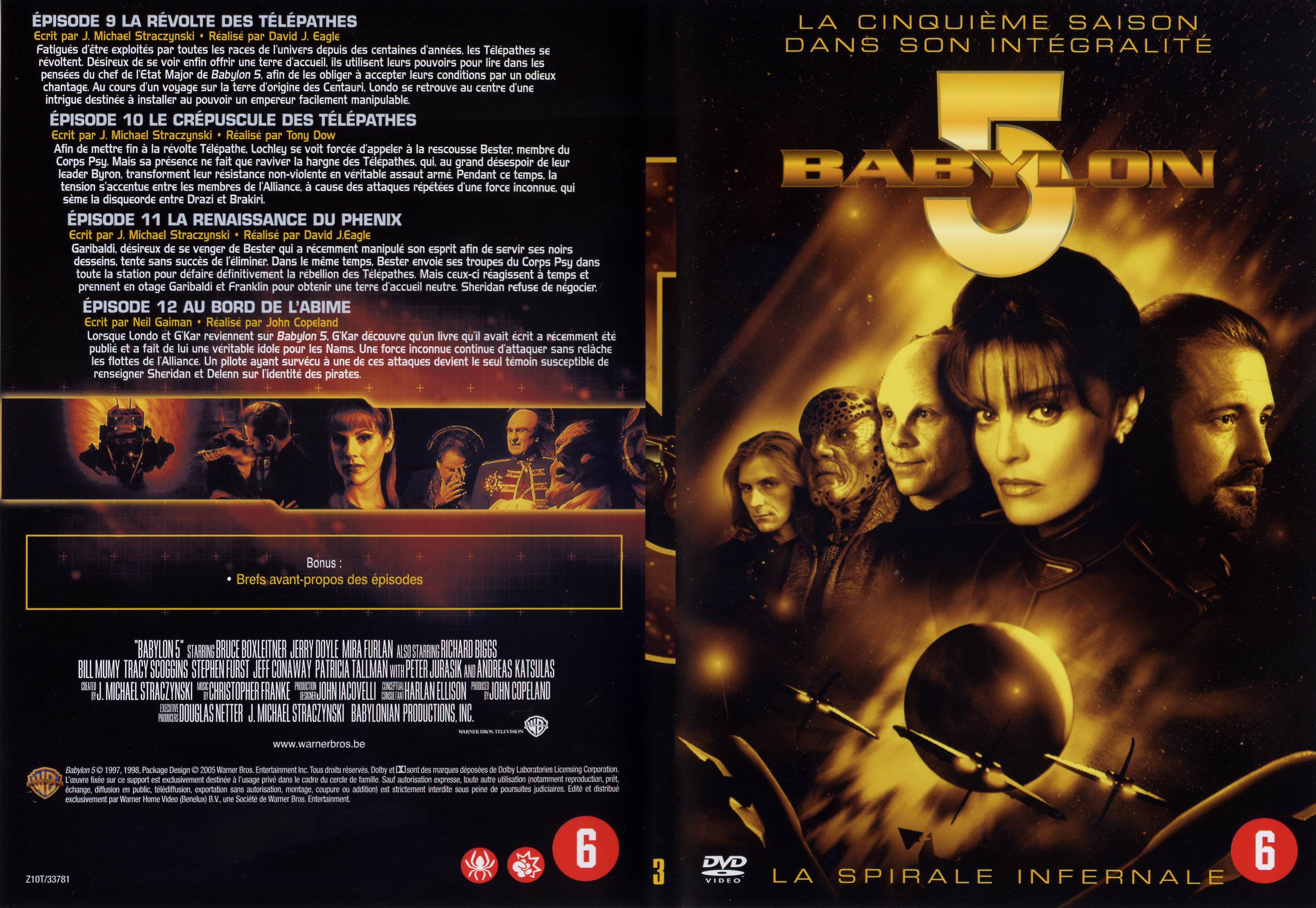 Jaquette DVD Babylon 5 saison 5 dvd 3