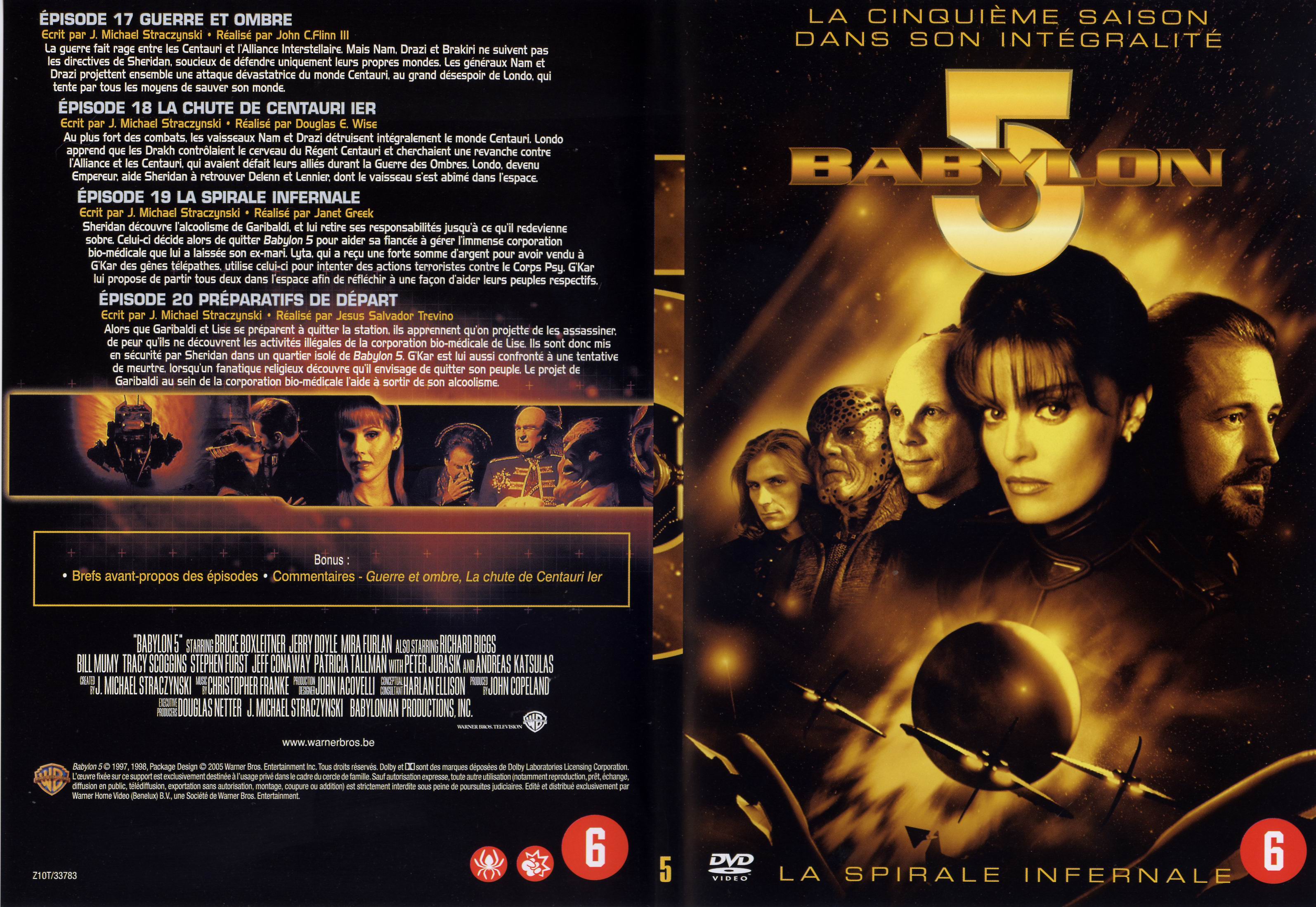 Jaquette DVD Babylon 5 saison 5 dvd 5