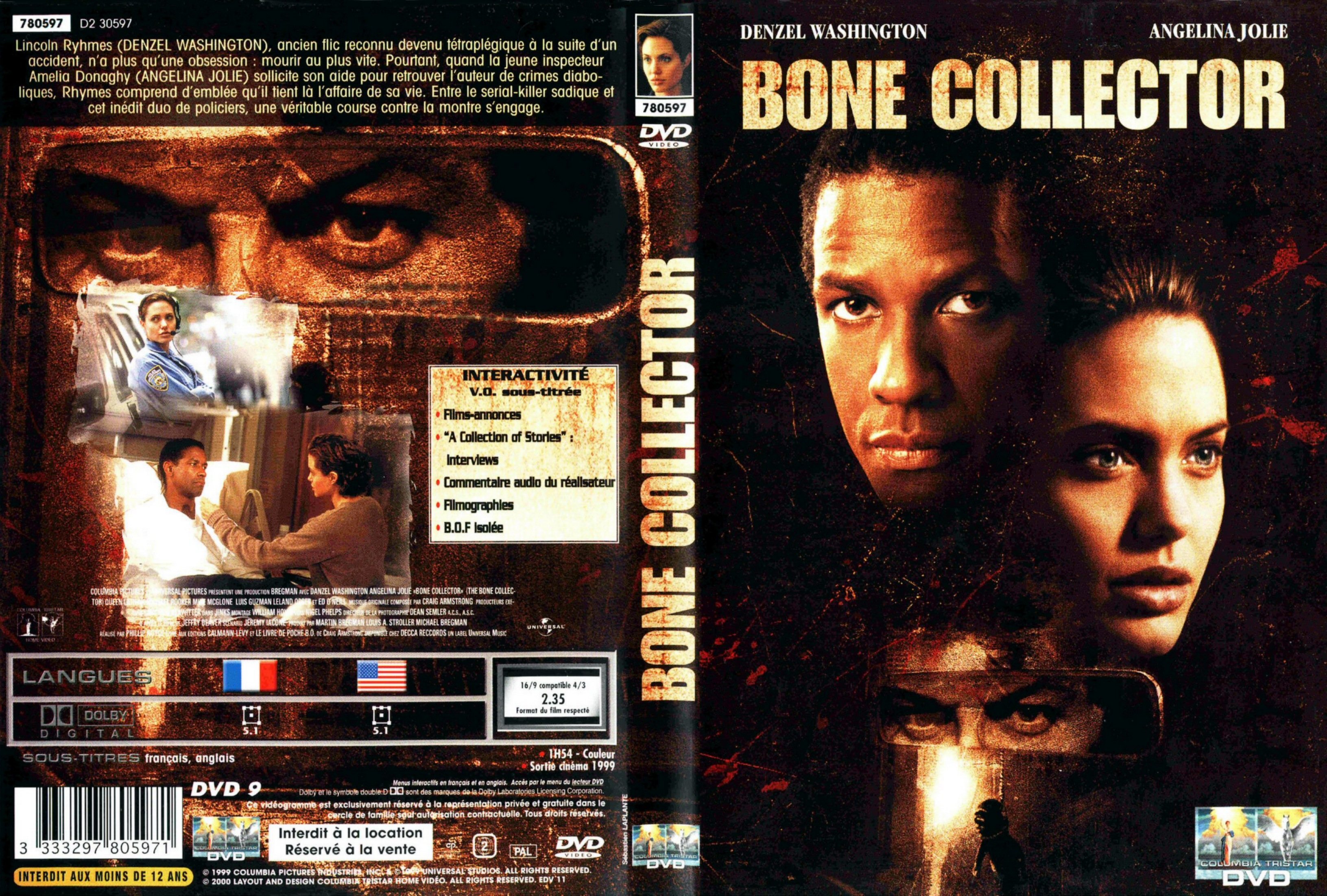 Jaquette DVD Bone Collector