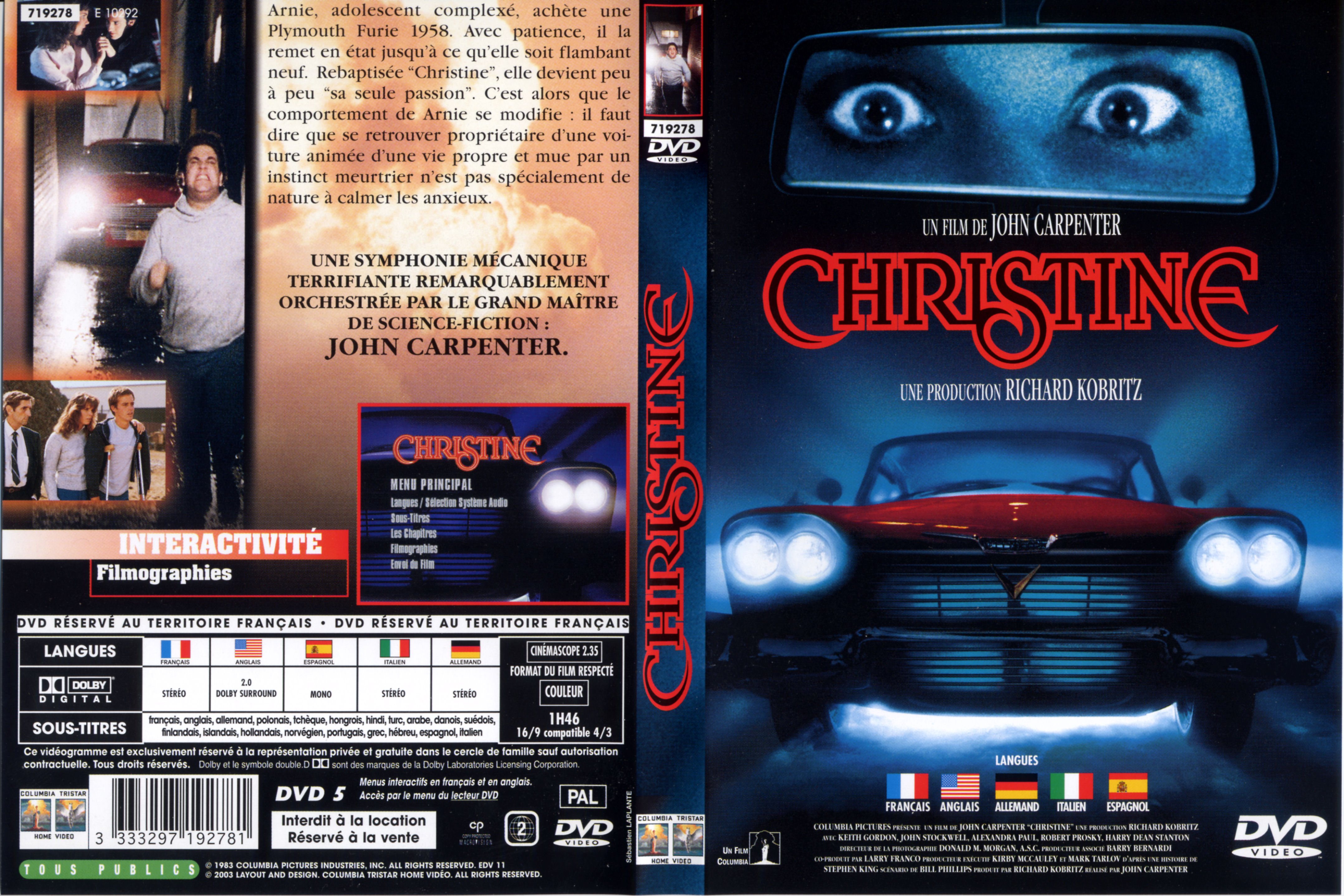 Jaquette DVD Christine
