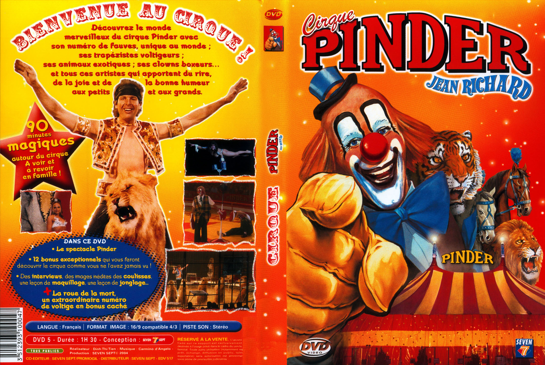Jaquette DVD Cirque Pinder Jean Richard