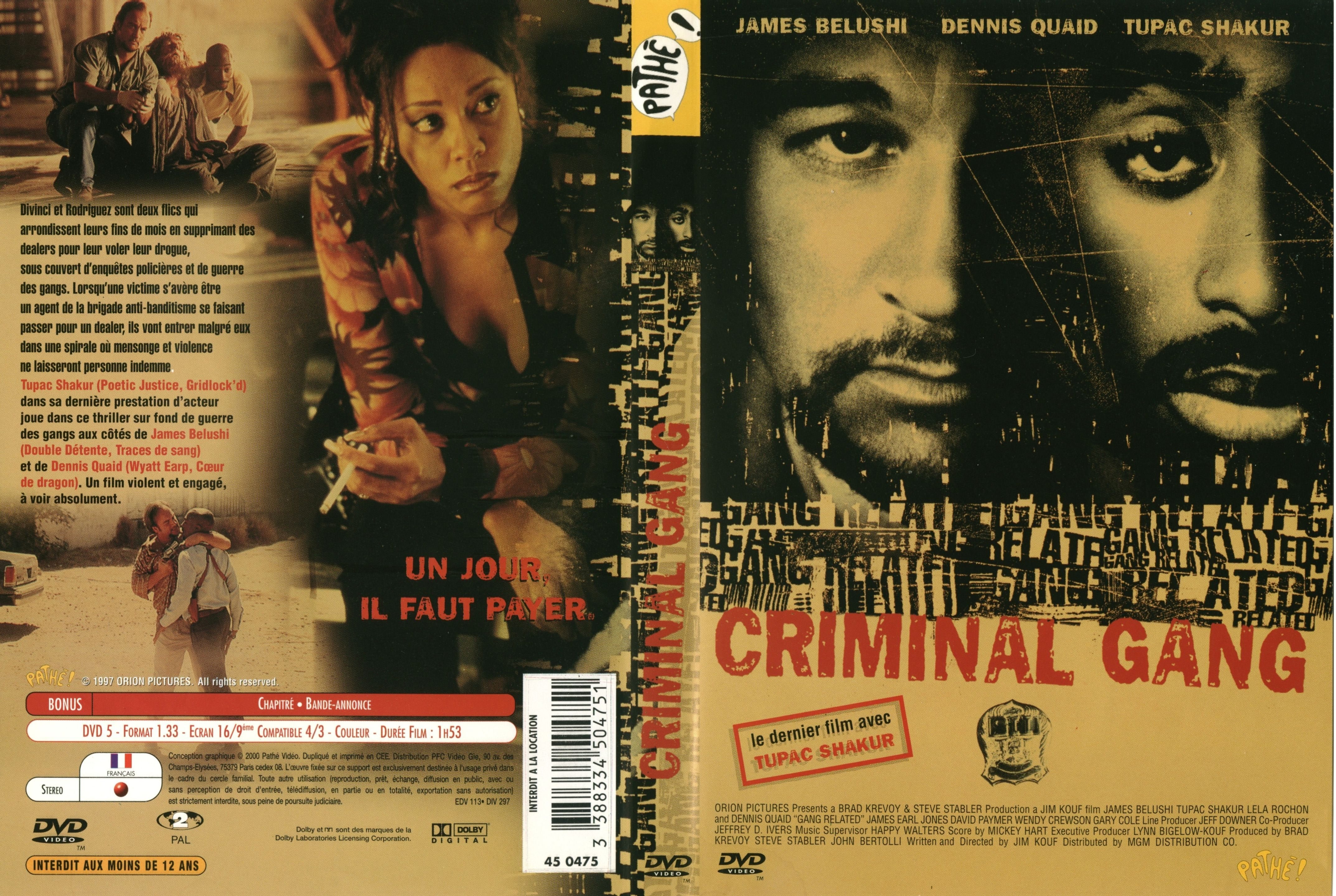 Jaquette DVD Criminal gang