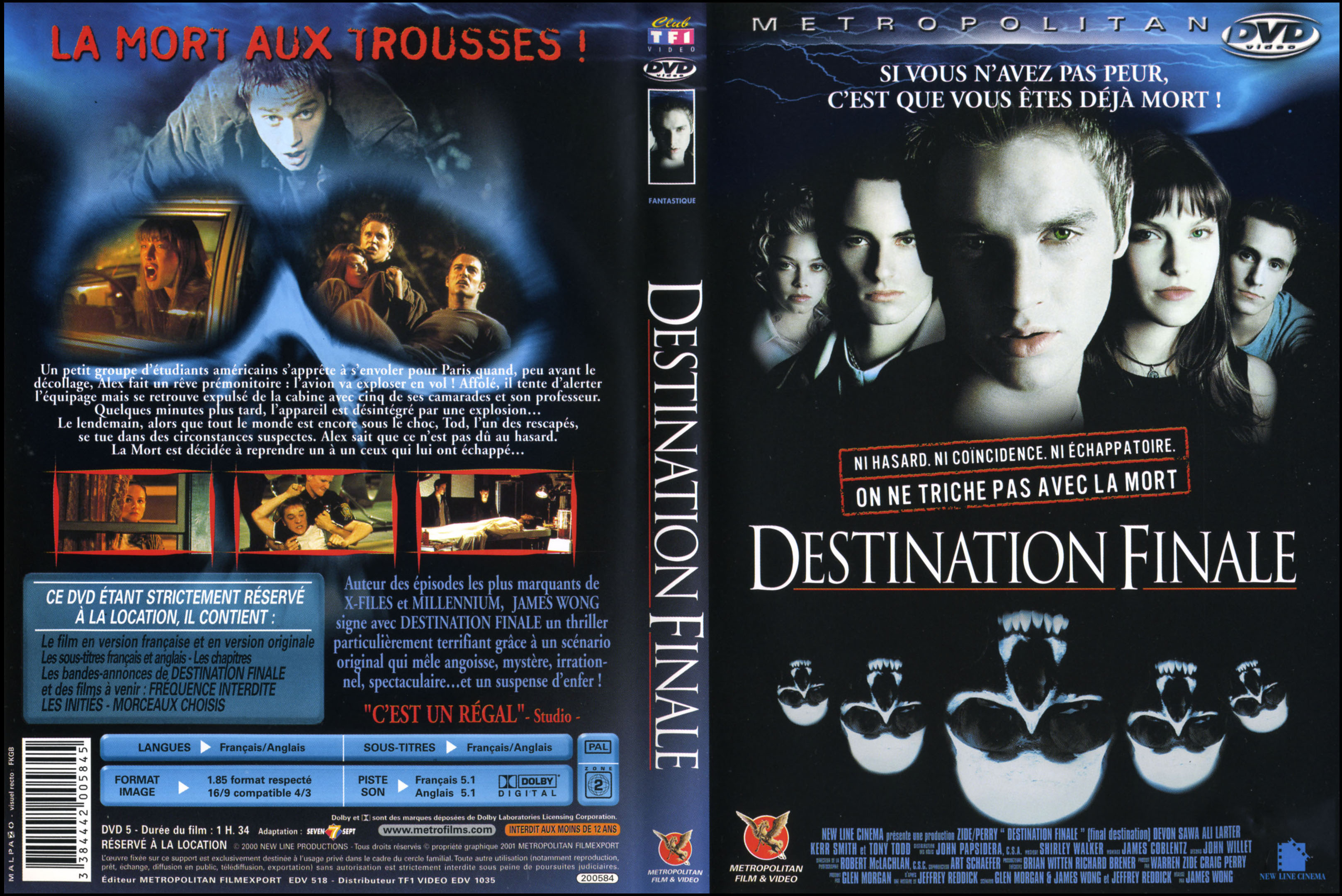 Jaquette DVD Destination finale v2