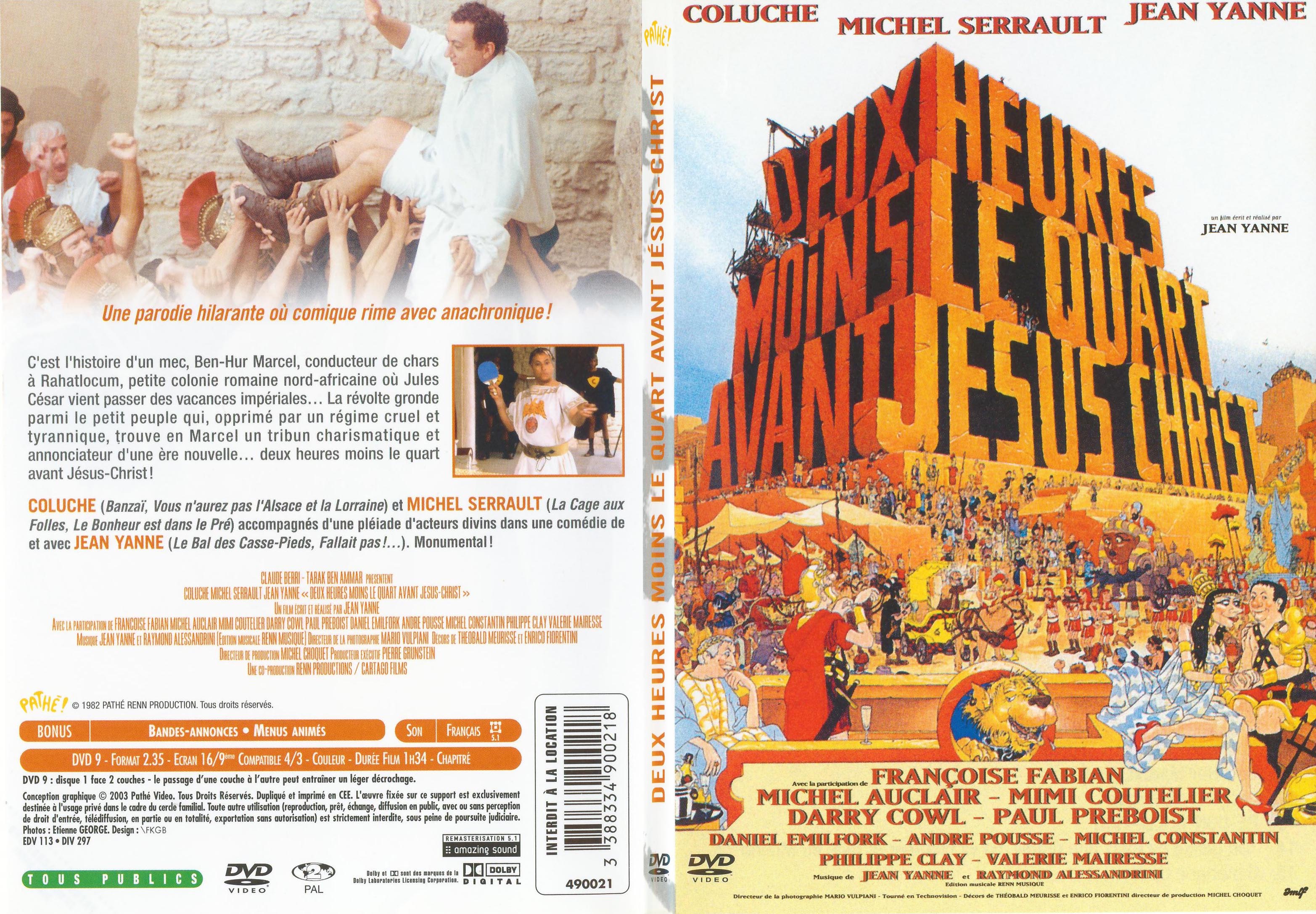 Jaquette DVD Deux heure moins le quart avant jesus christ - SLIM