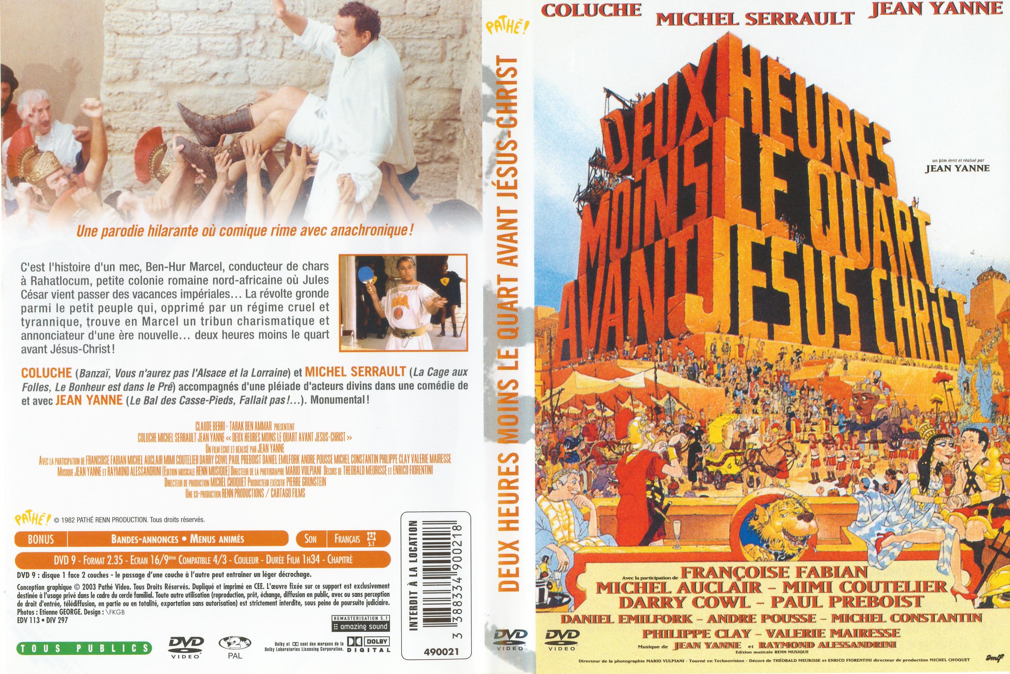 Jaquette DVD Deux heure moins le quart avant jesus christ v2