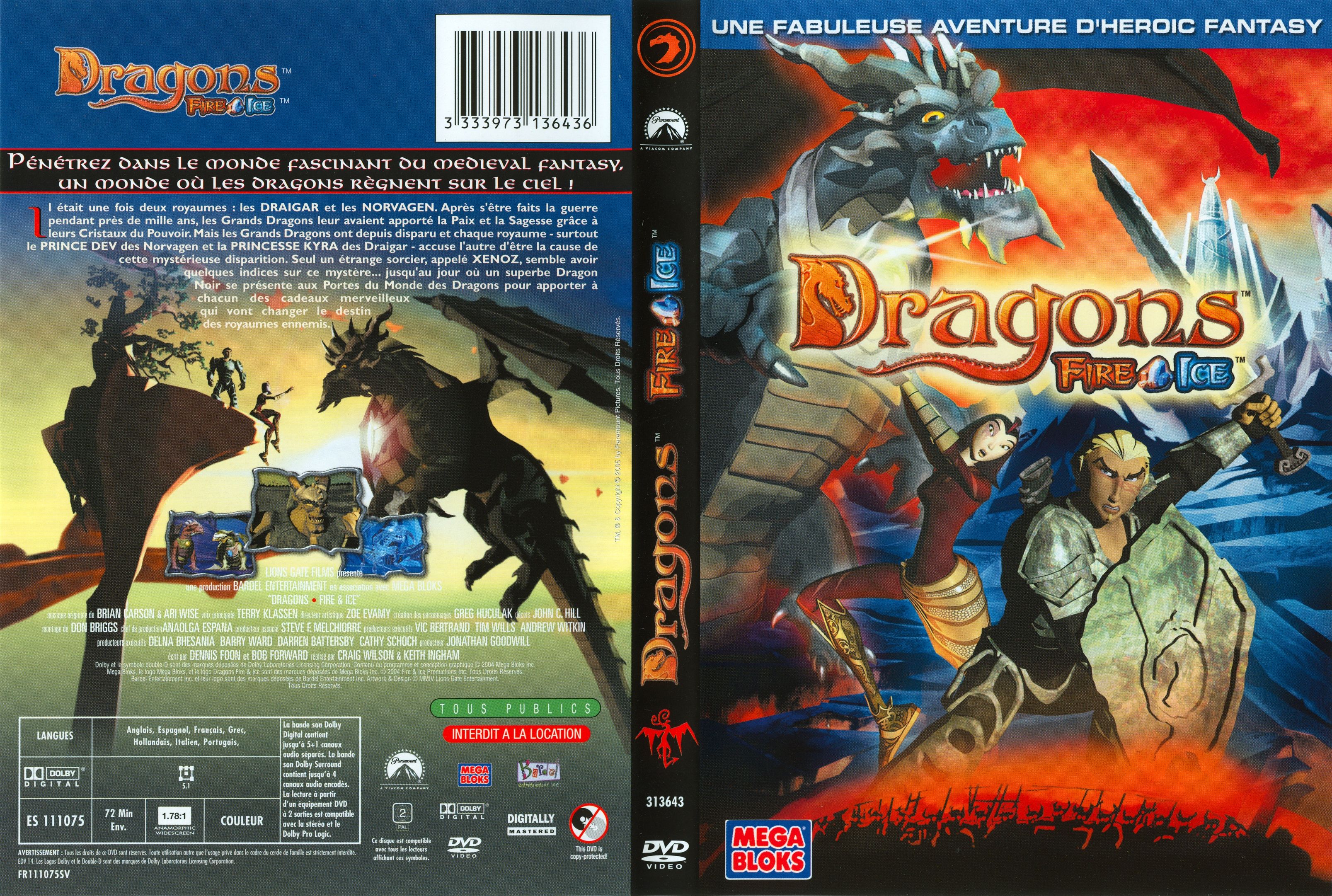 Jaquette DVD Dragons fire ice