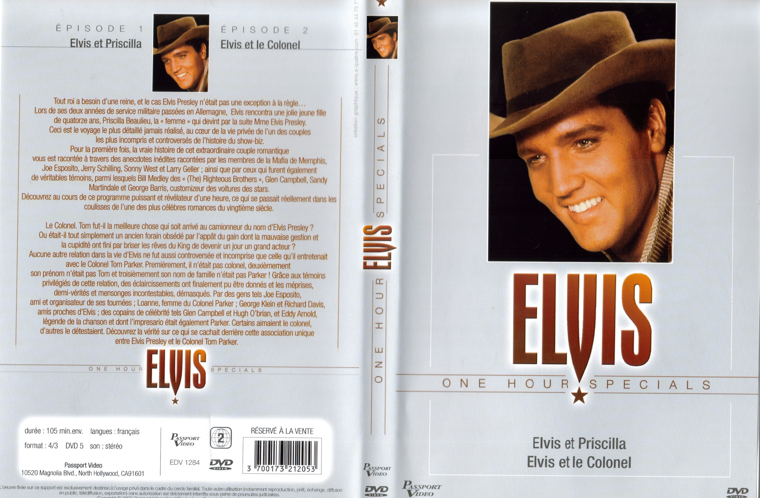 Jaquette DVD Elvis One hour Specials  Elvis et Priscilla