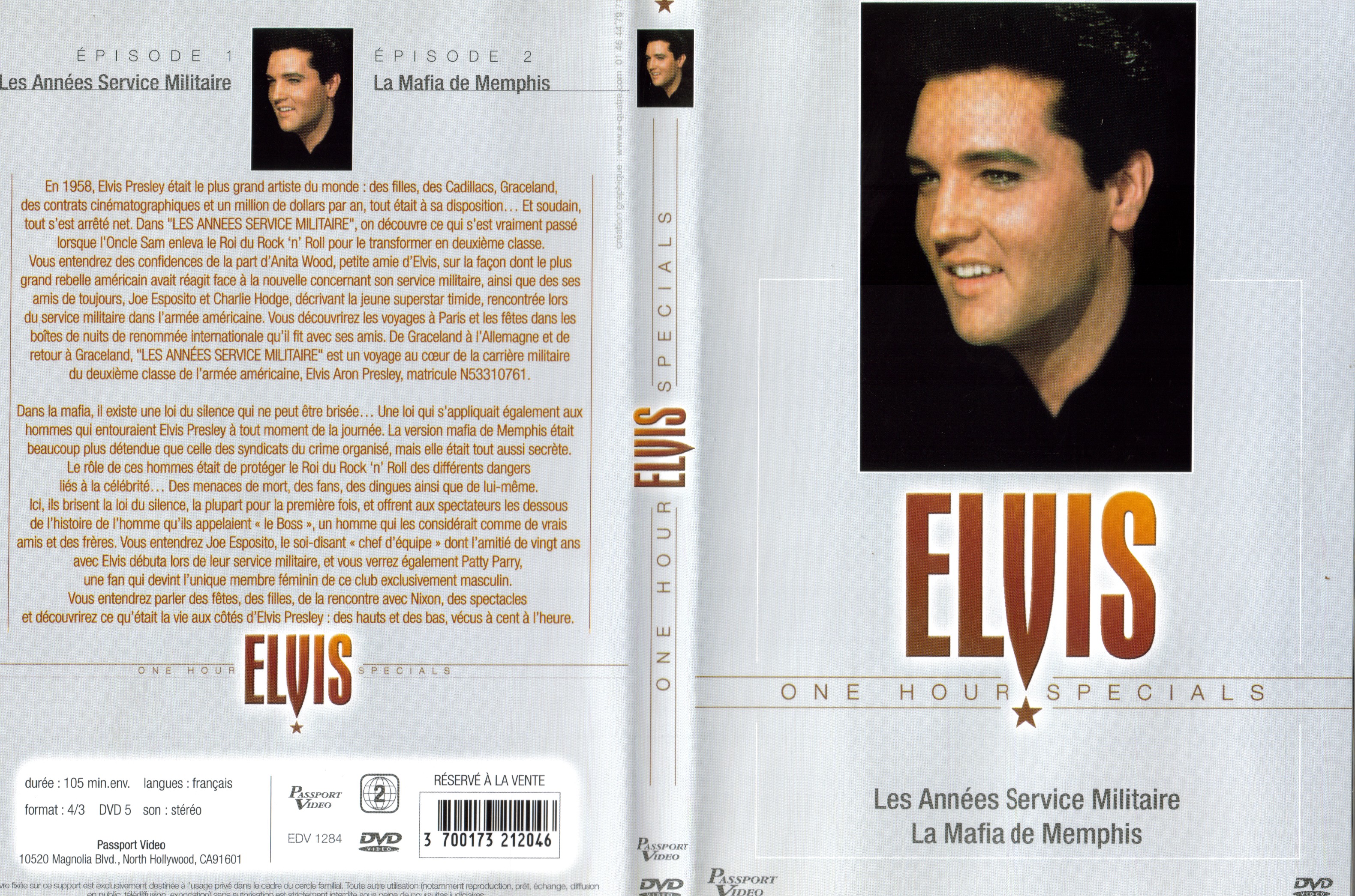 Jaquette DVD Elvis One hour Specials  Les annes service militaire