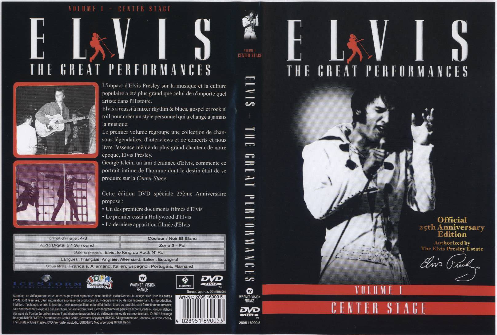 Jaquette DVD Elvis the great performances vol 1