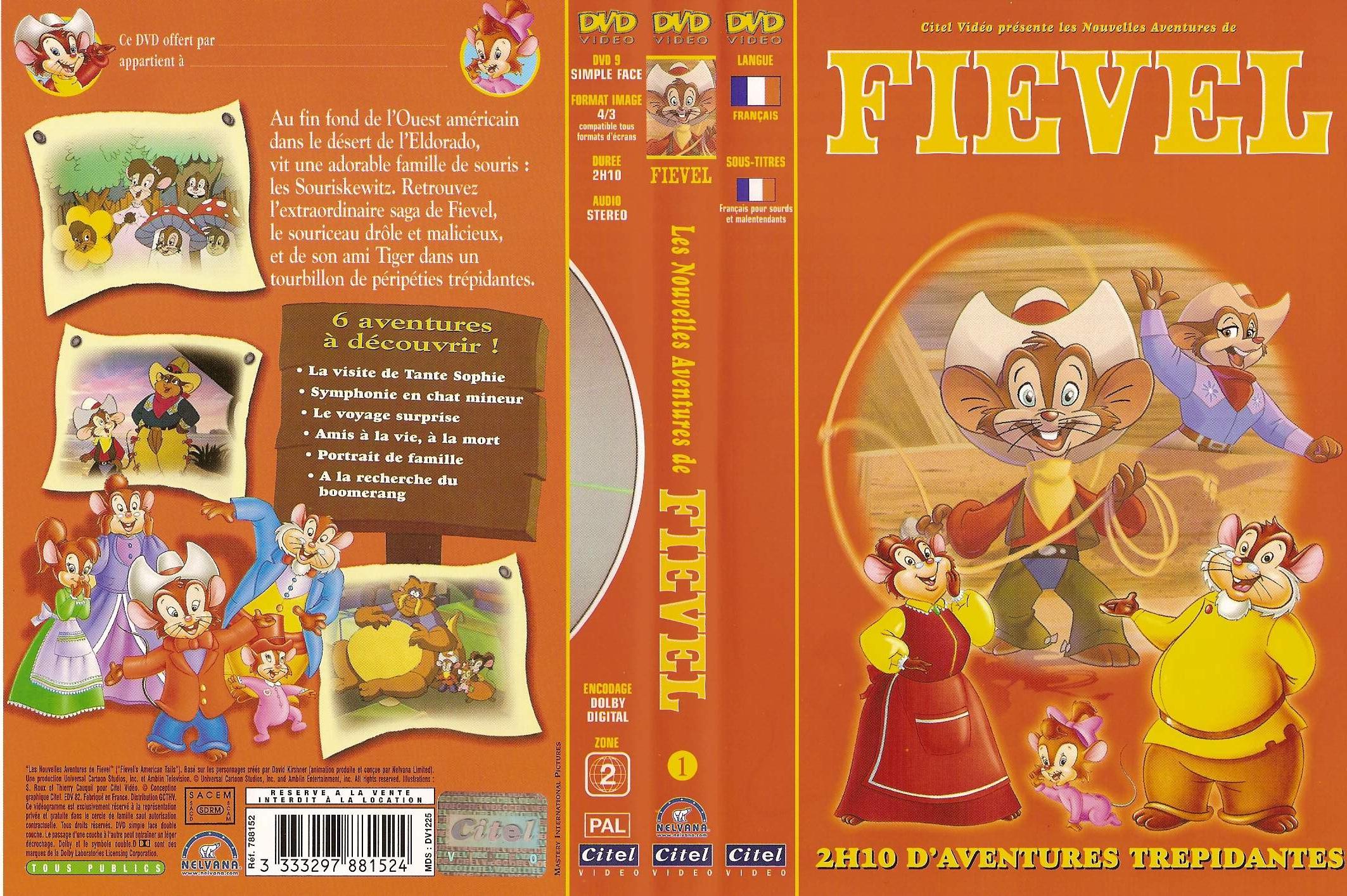 Jaquette DVD Fievel les nouvelles aventures de Fievel vol 1