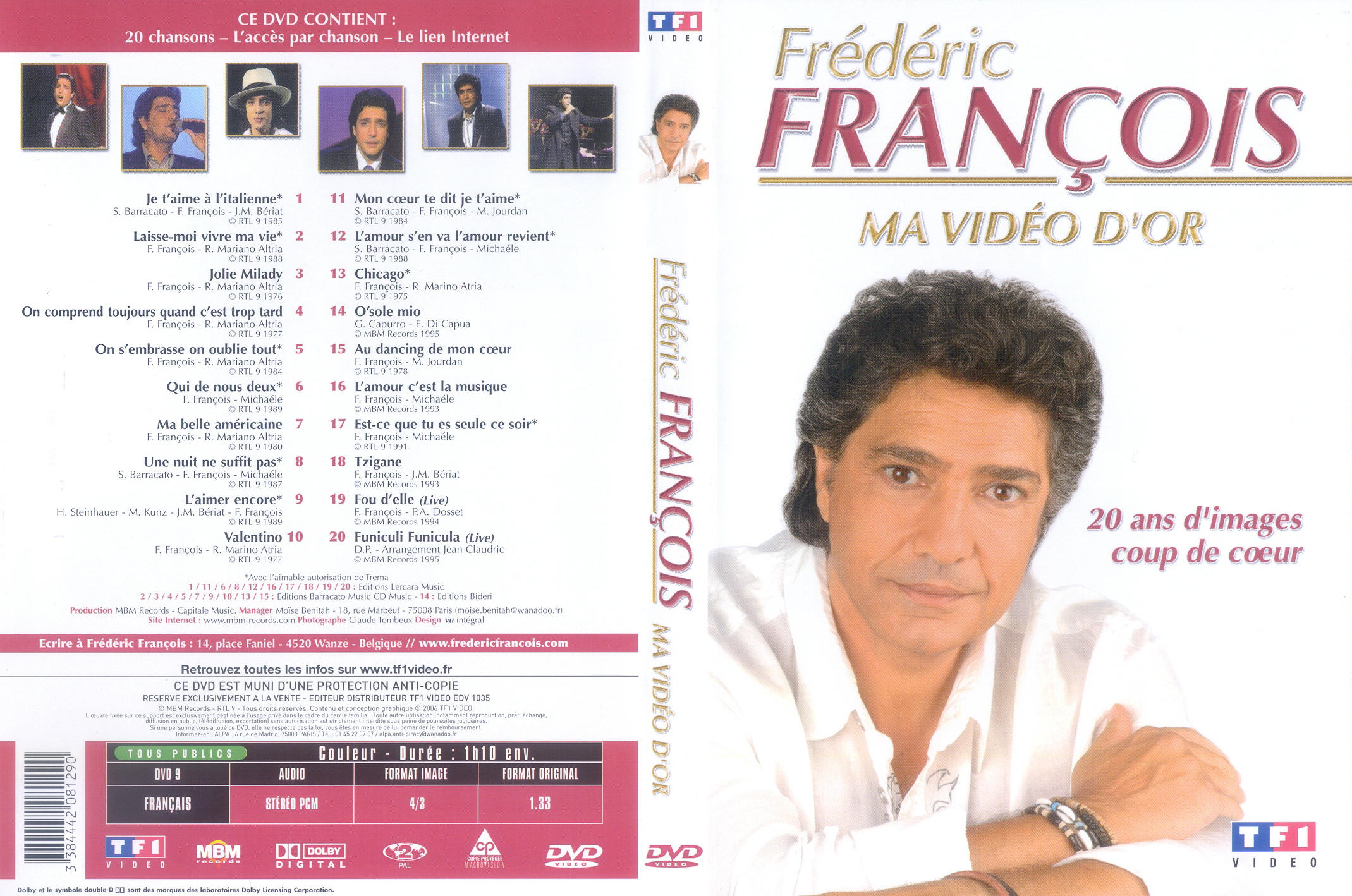 Jaquette DVD Frederic Francois Ma video d