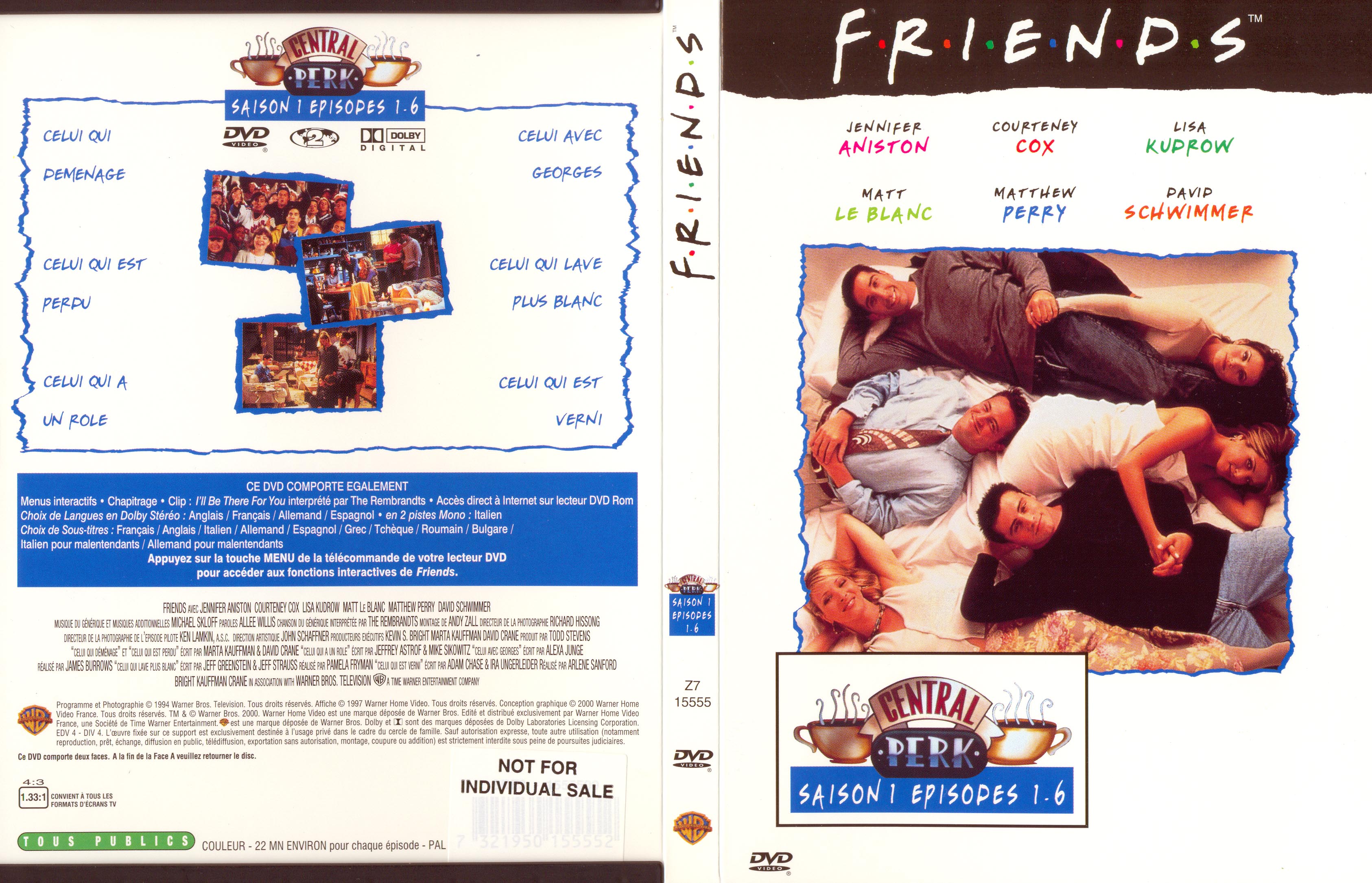 Jaquette DVD Friends saison 1 dvd 1