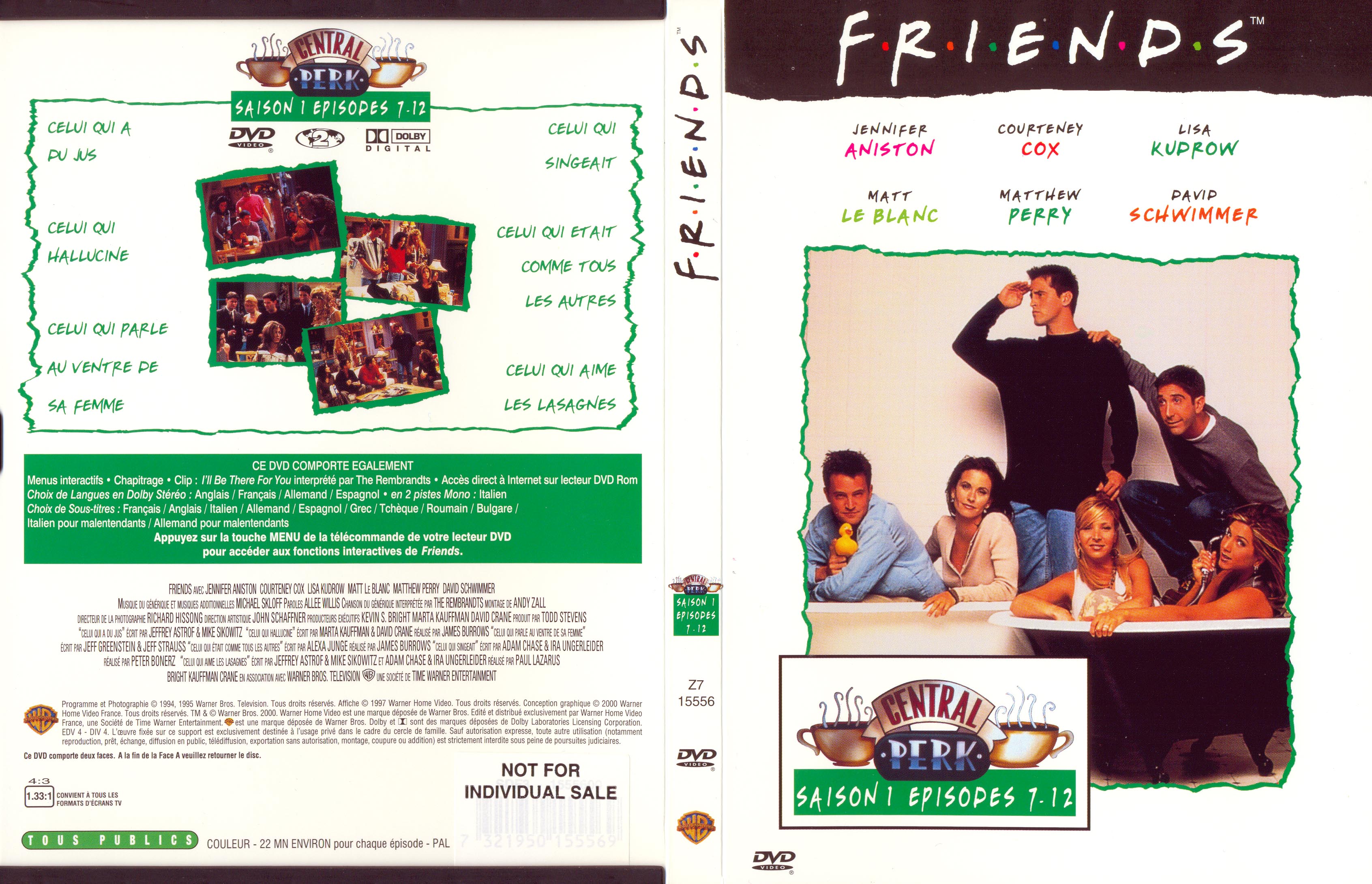 Jaquette DVD Friends saison 1 dvd 2