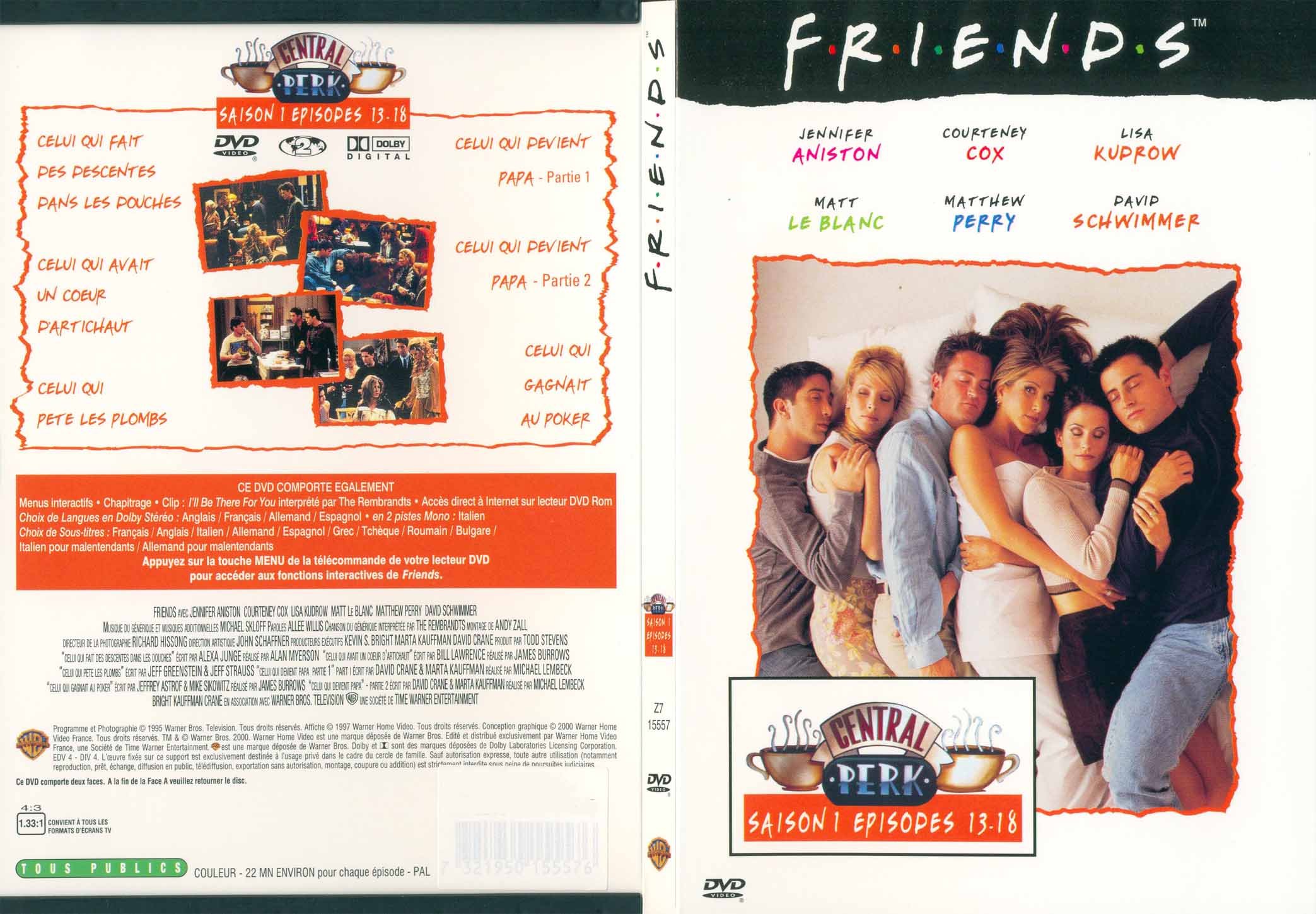 Jaquette DVD Friends saison 1 dvd 3 - SLIM