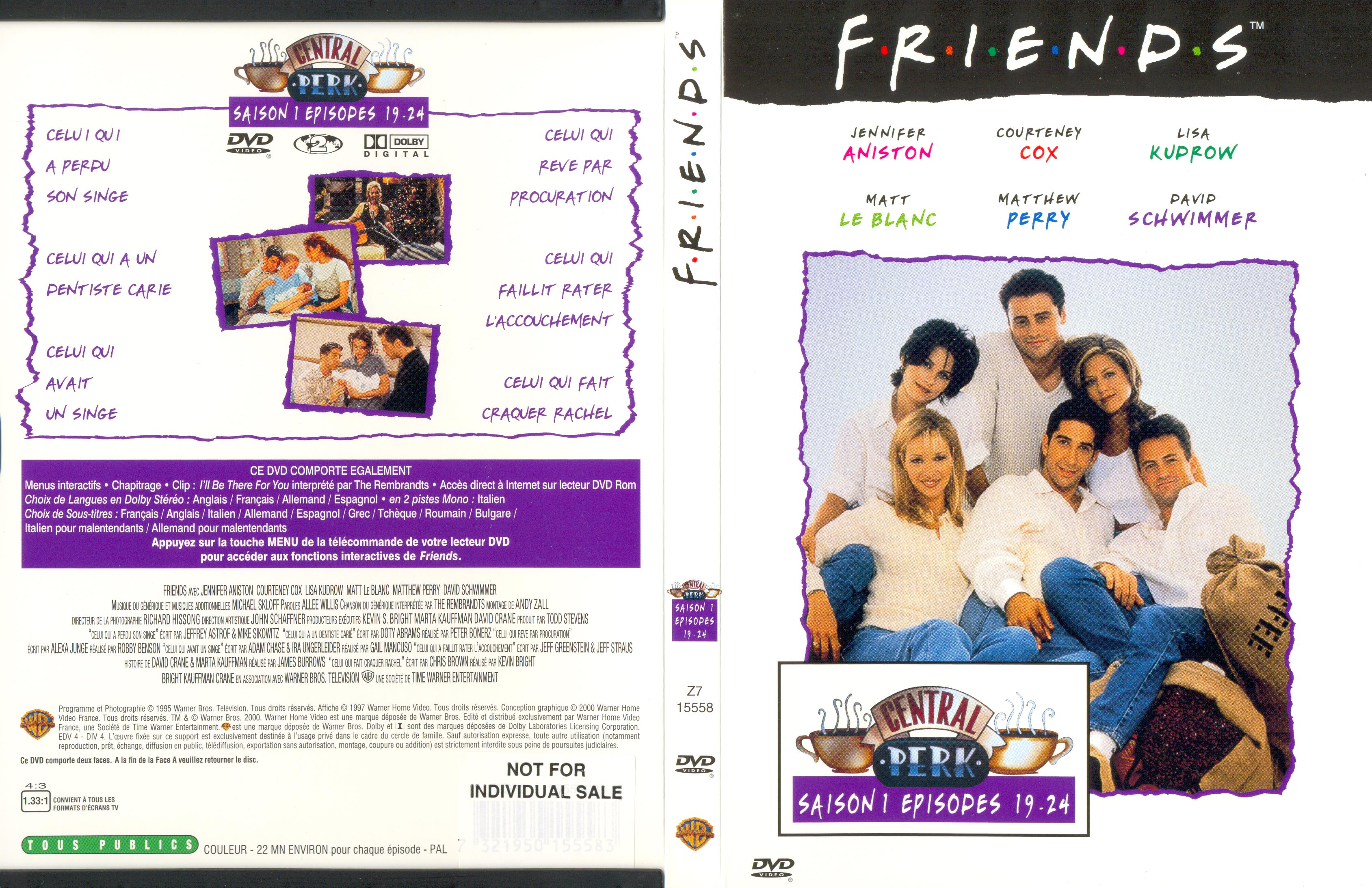 Jaquette DVD Friends saison 1 dvd 4