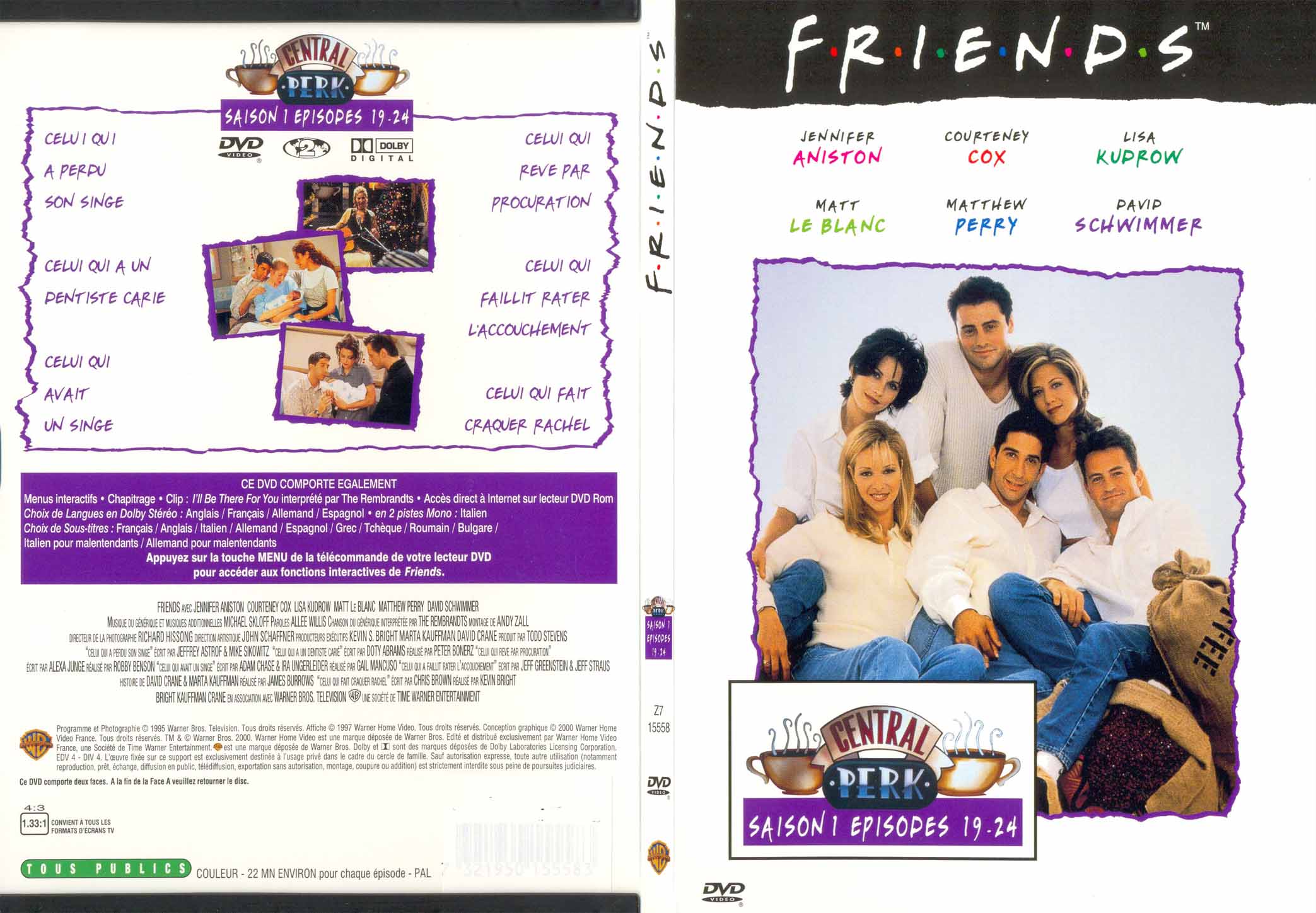 Jaquette DVD Friends saison 1 dvd 4 - SLIM