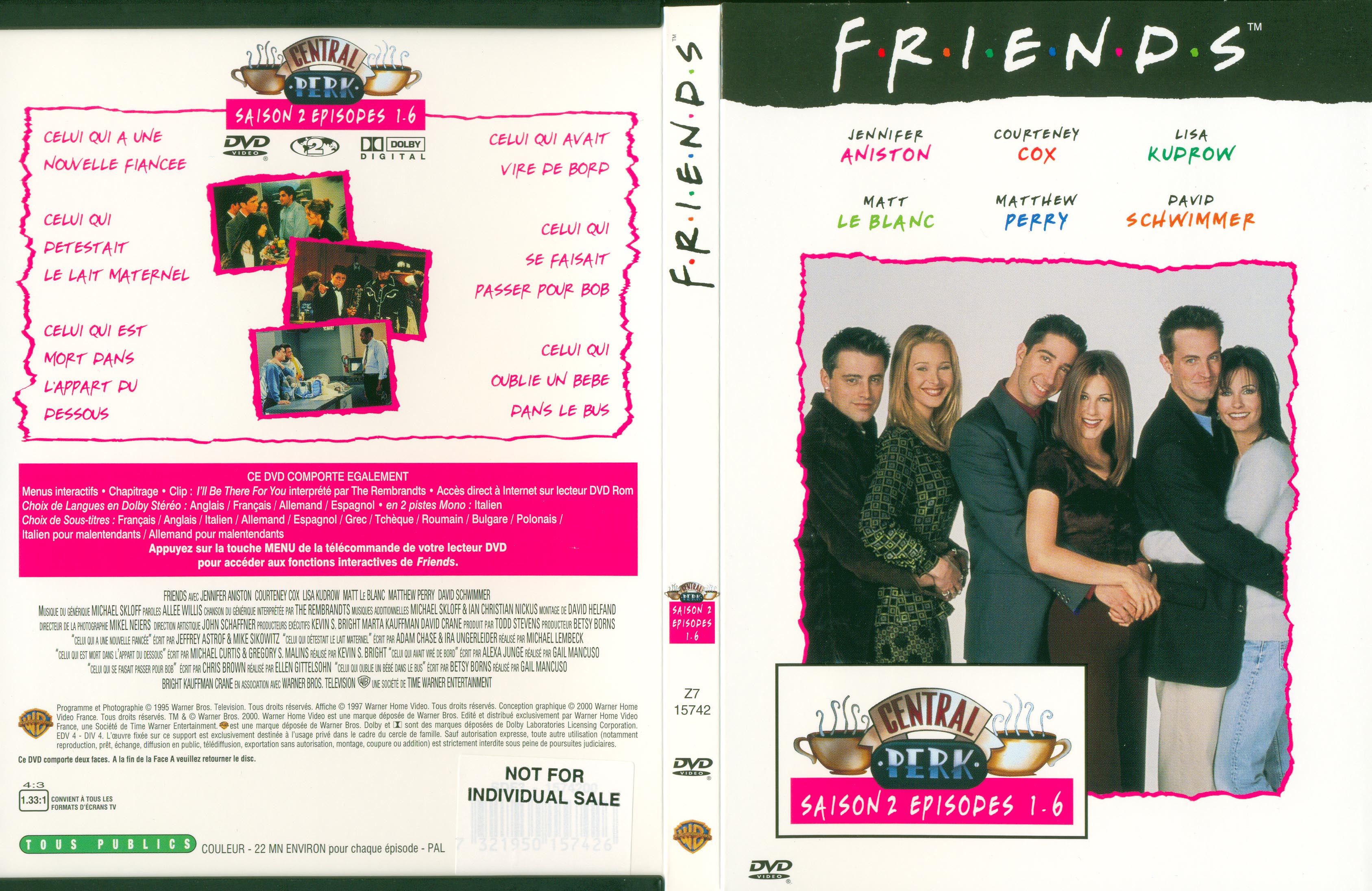 Jaquette DVD Friends saison 2 dvd 1