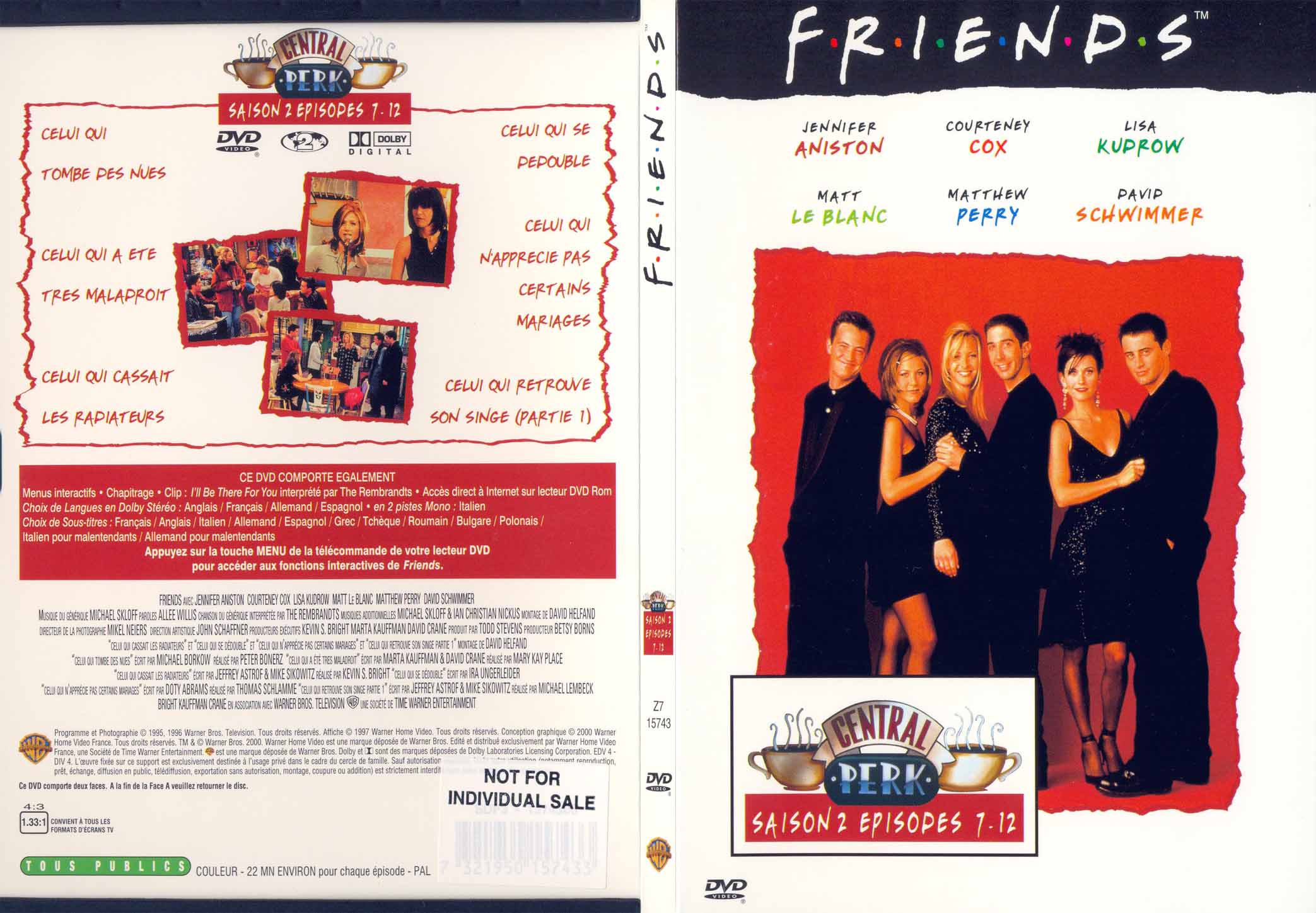 Jaquette DVD Friends saison 2 dvd 2 - SLIM