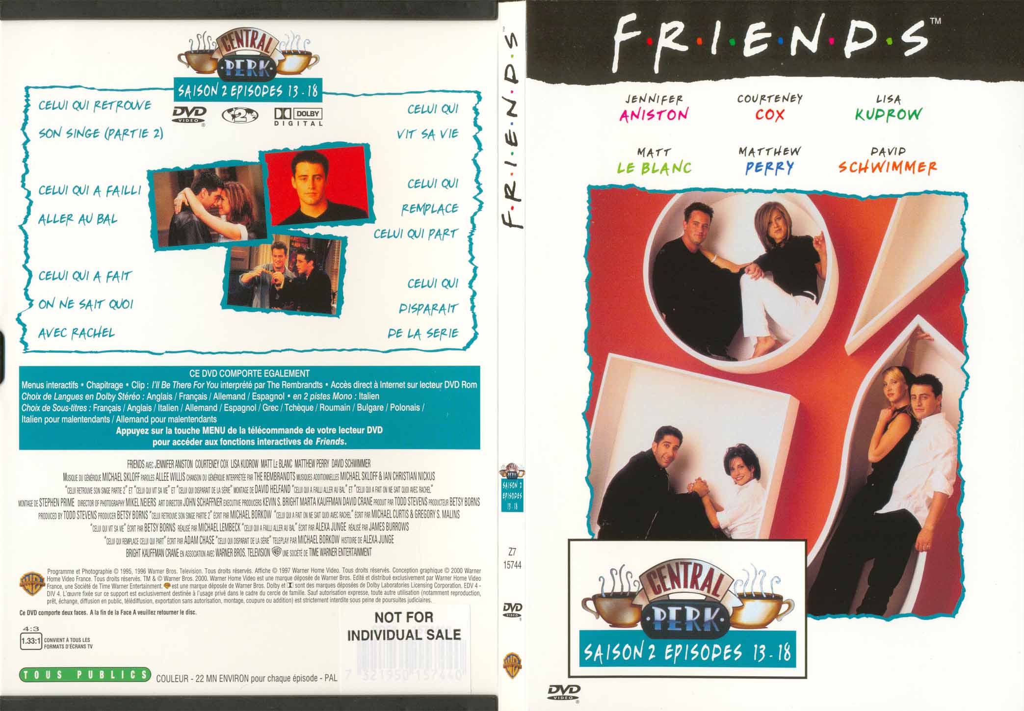 Jaquette DVD Friends saison 2 dvd 3 - SLIM