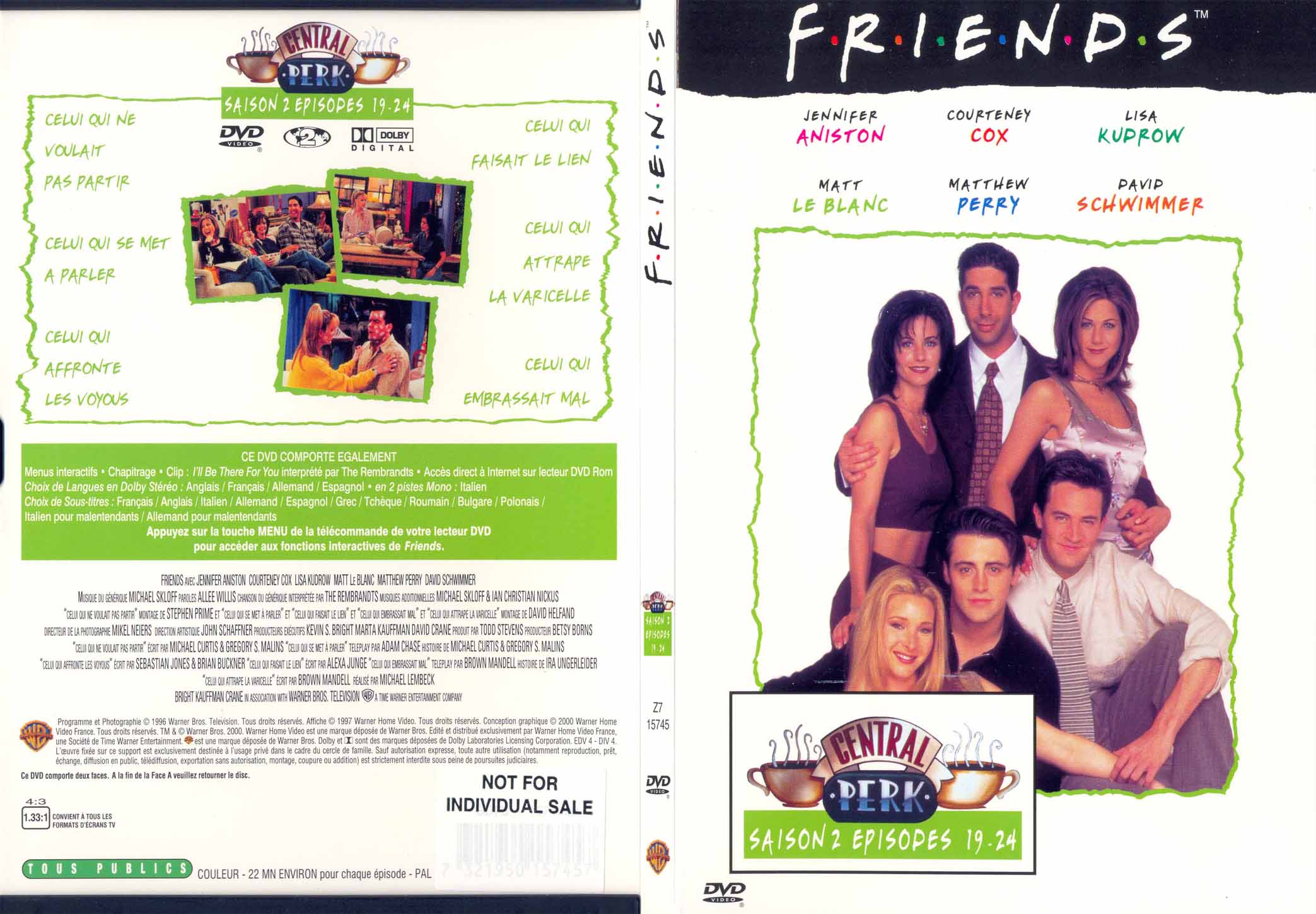 Jaquette DVD Friends saison 2 dvd 4 - SLIM