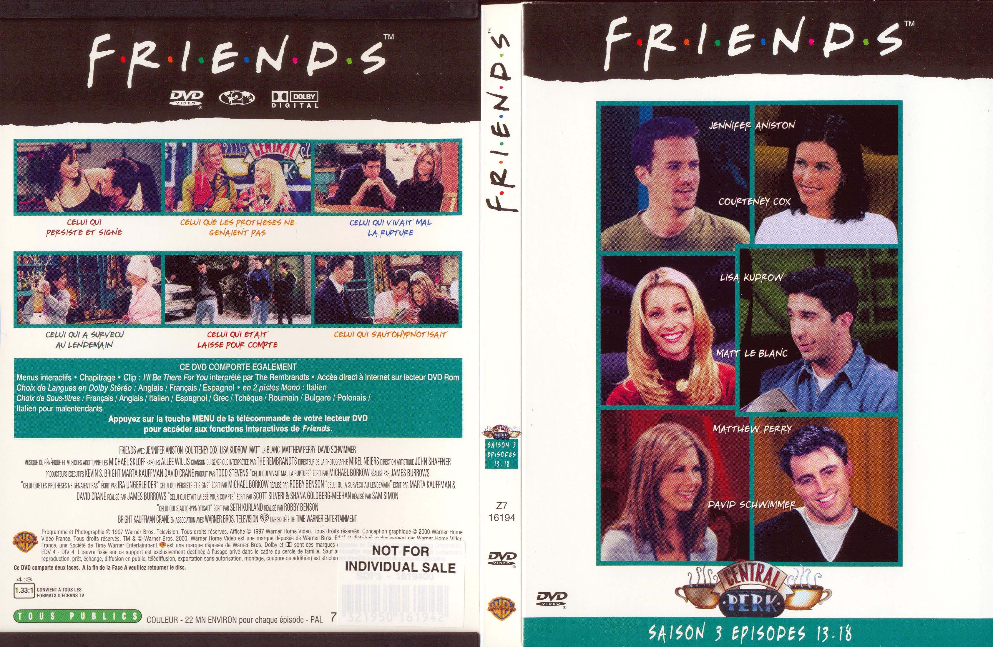Jaquette DVD Friends saison 3 dvd 3