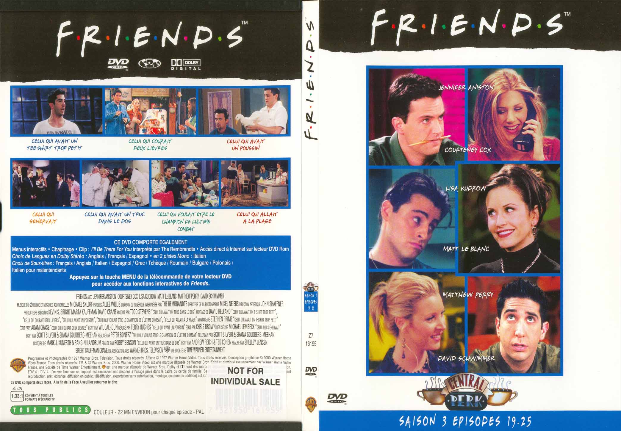 Jaquette DVD Friends saison 3 dvd 4 - SLIM