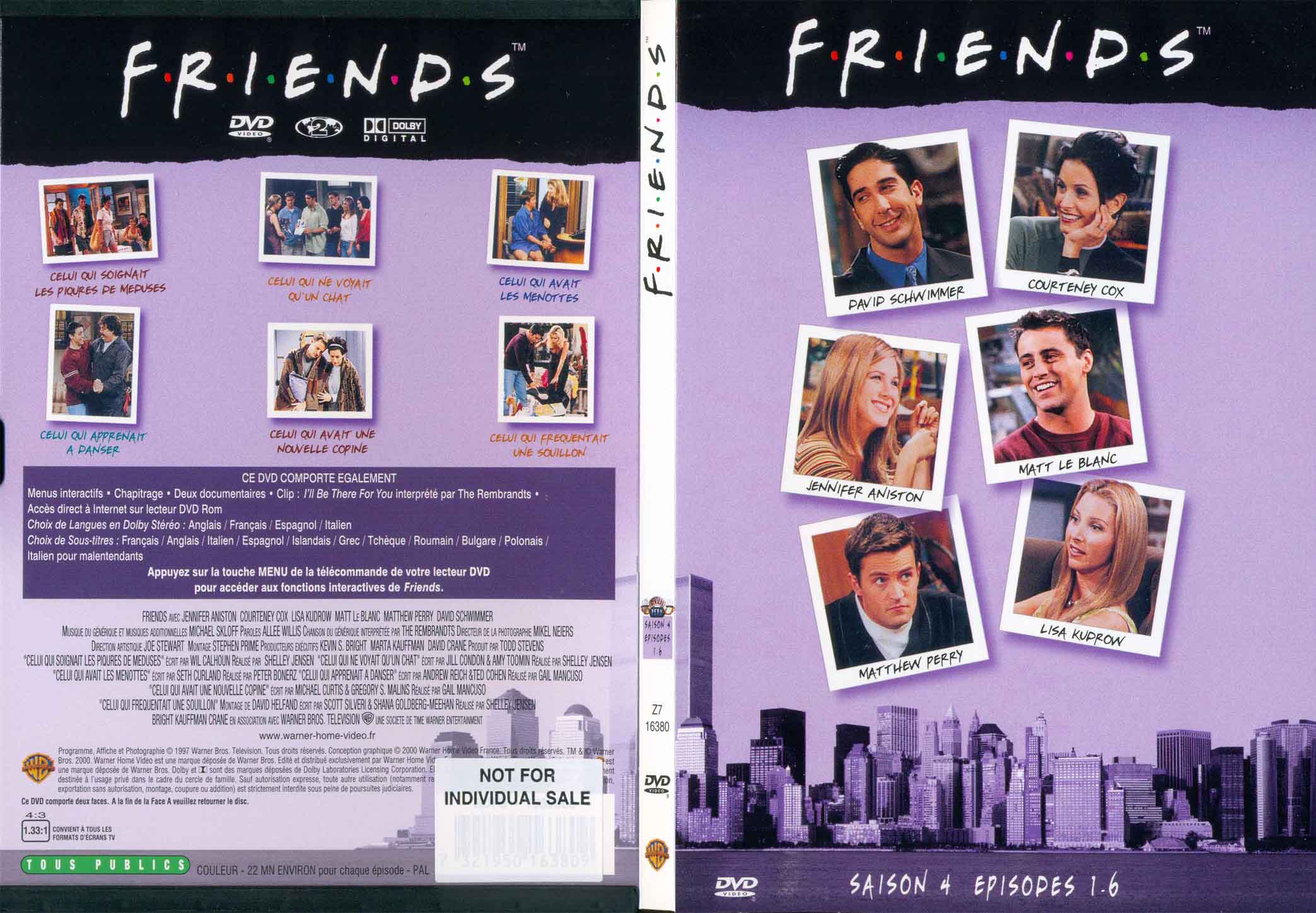 Jaquette DVD Friends saison 4 dvd 1 - SLIM