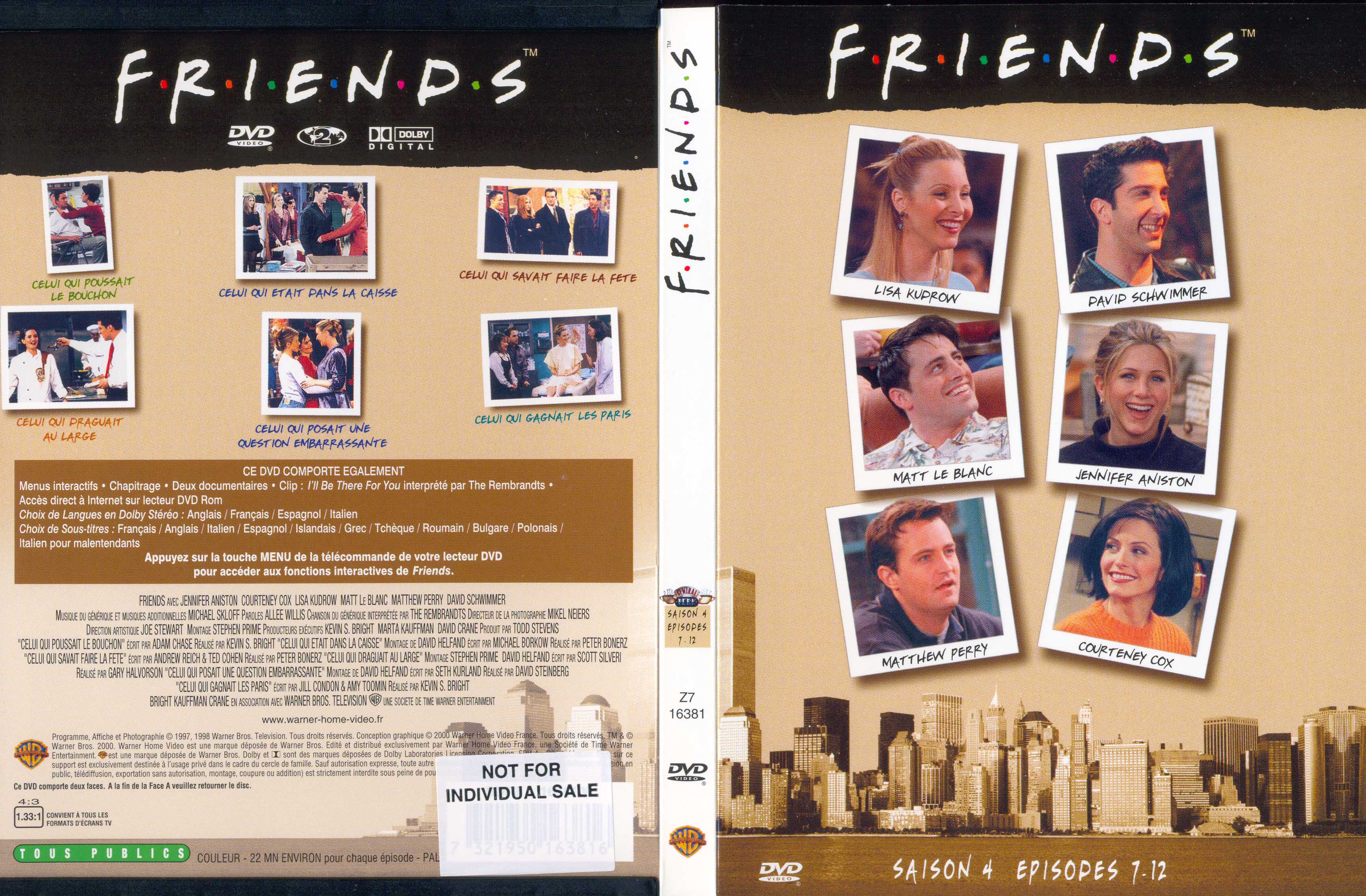 Jaquette DVD Friends saison 4 dvd 2