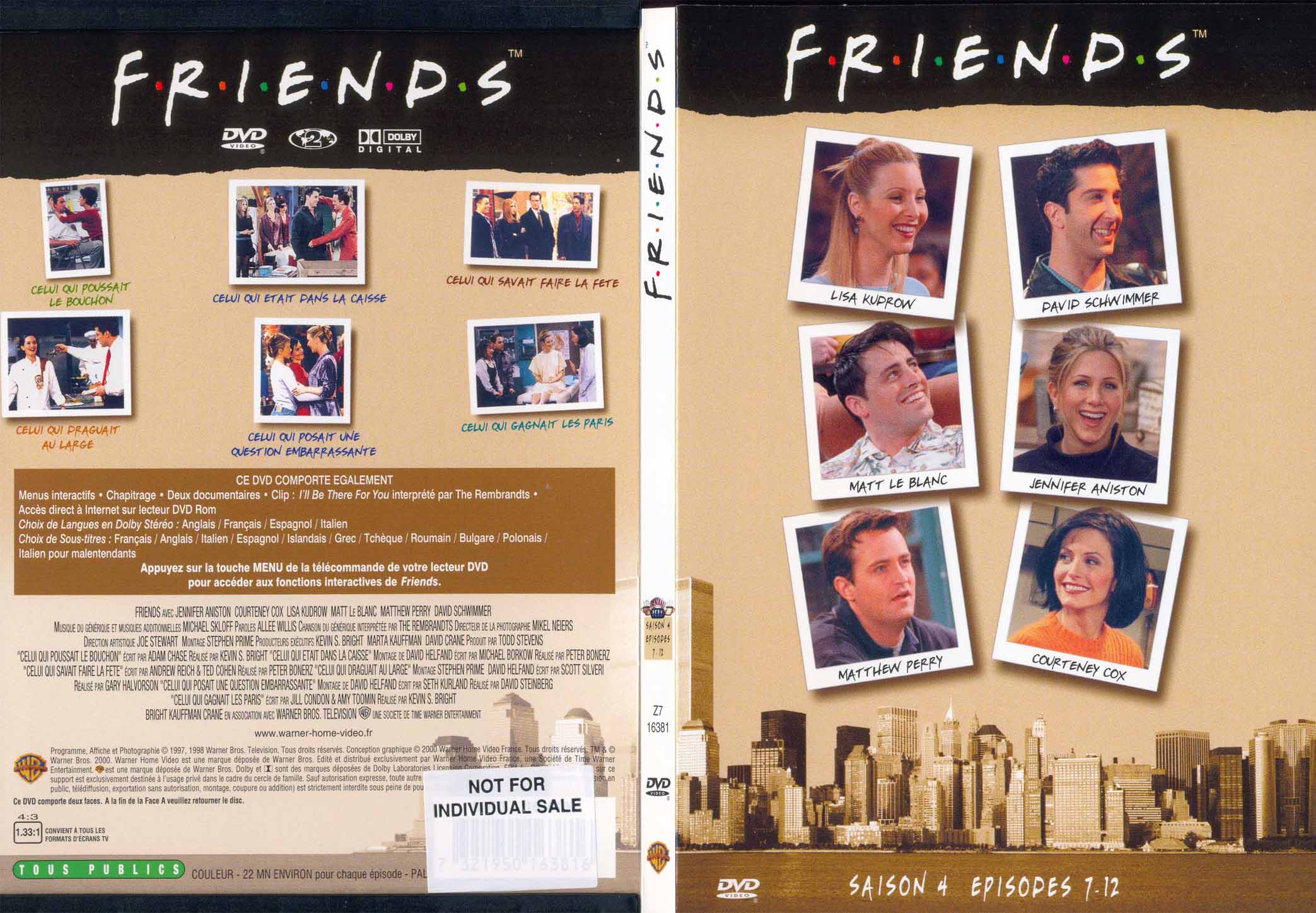 Jaquette DVD Friends saison 4 dvd 2 - SLIM