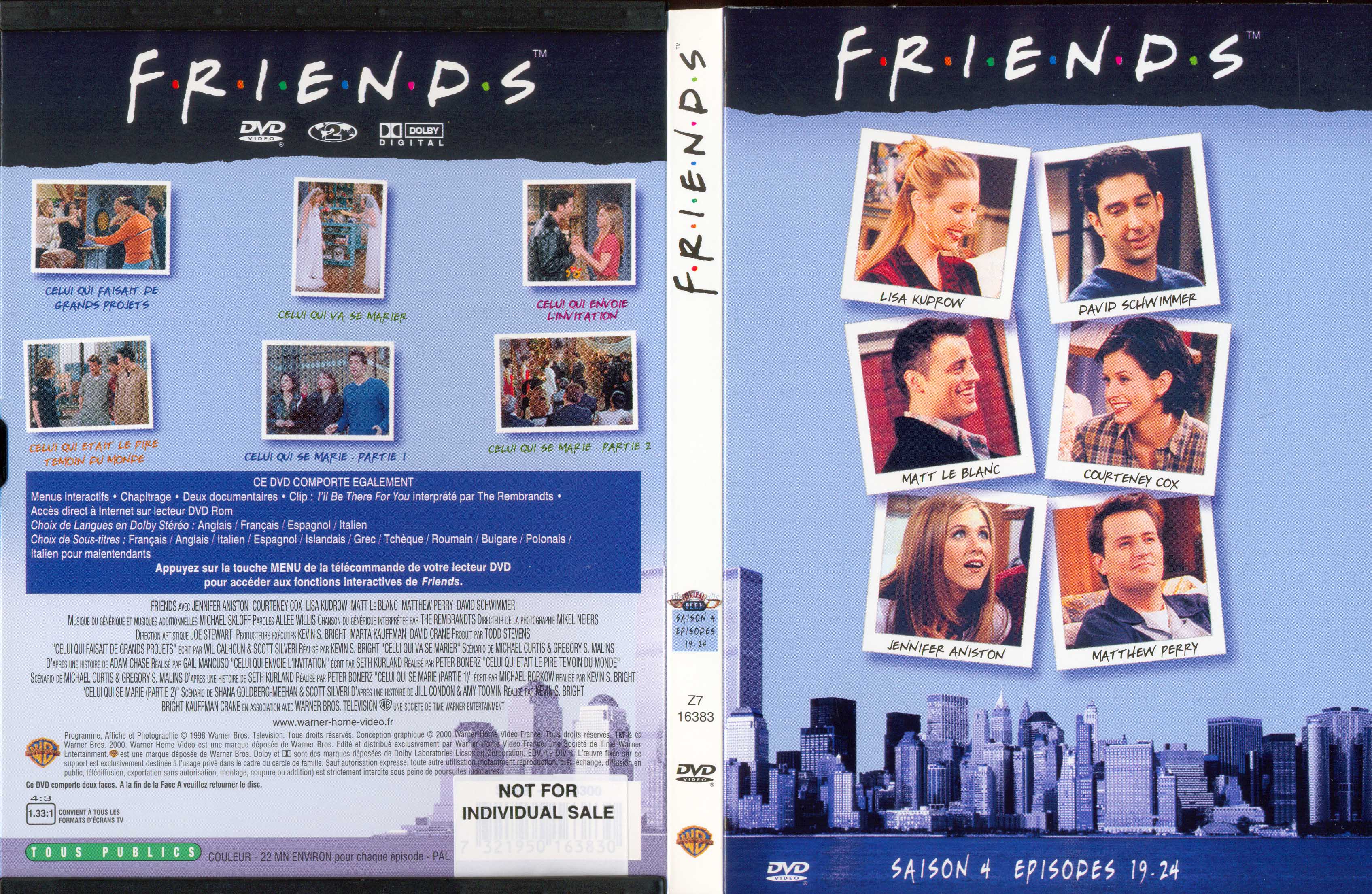 Jaquette DVD Friends saison 4 dvd 3