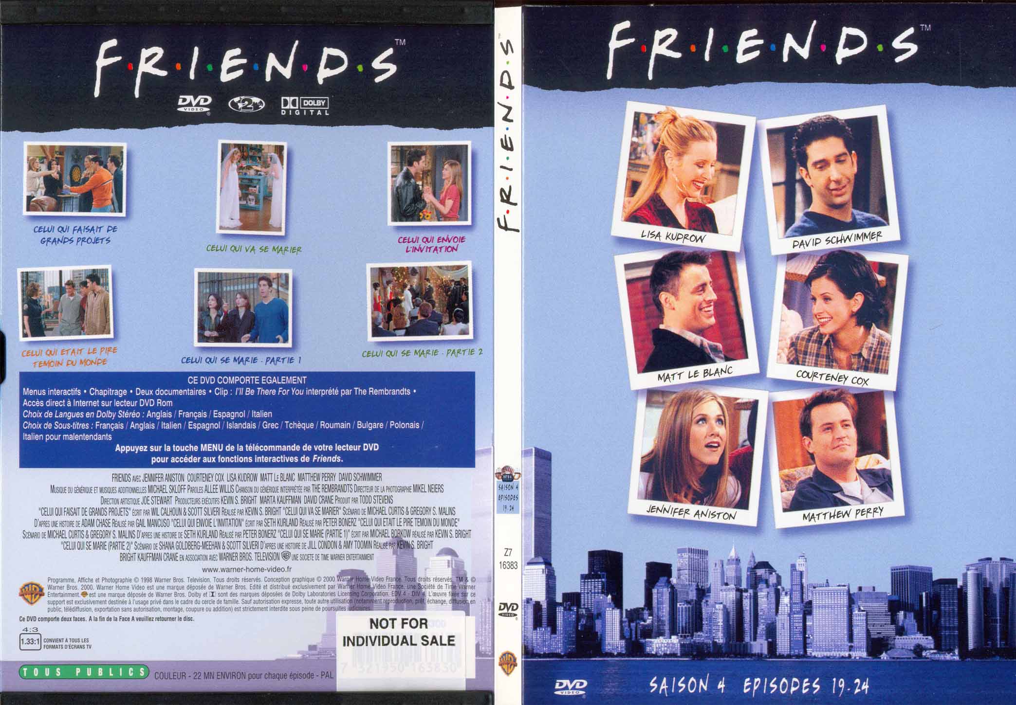 Jaquette DVD Friends saison 4 dvd 3 - SLIM