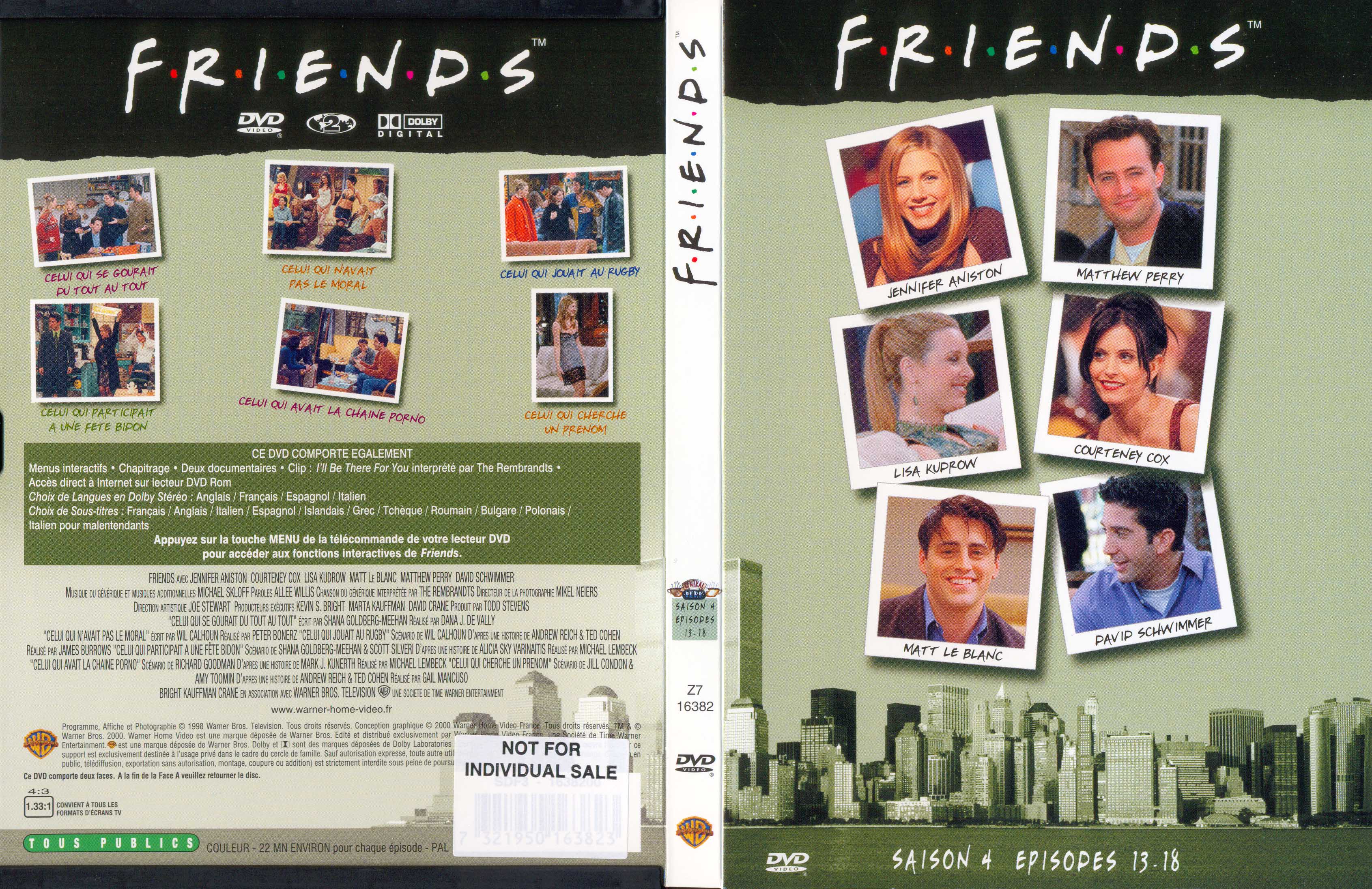 Jaquette DVD Friends saison 4 dvd 4