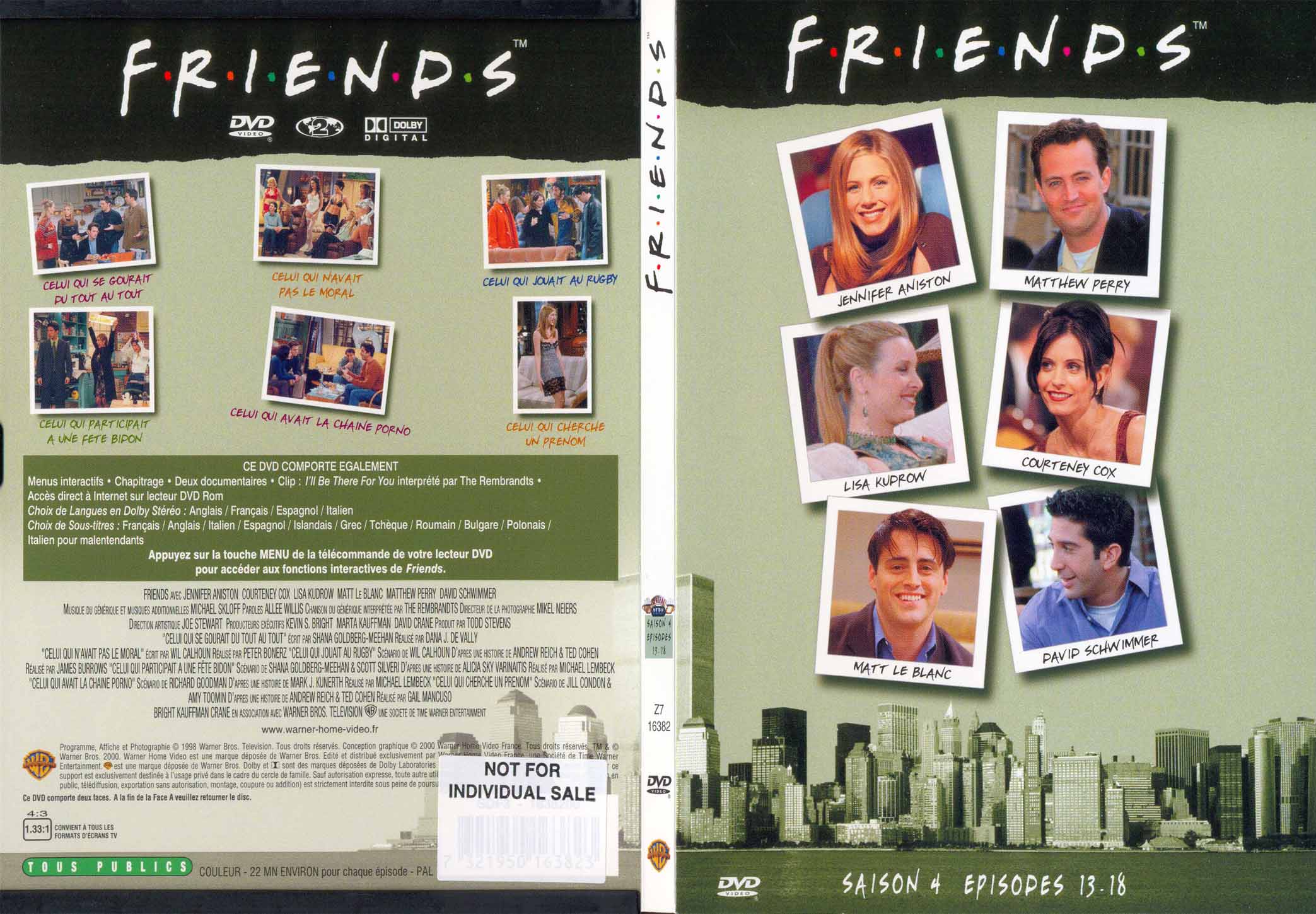 Jaquette DVD Friends saison 4 dvd 4 - SLIM