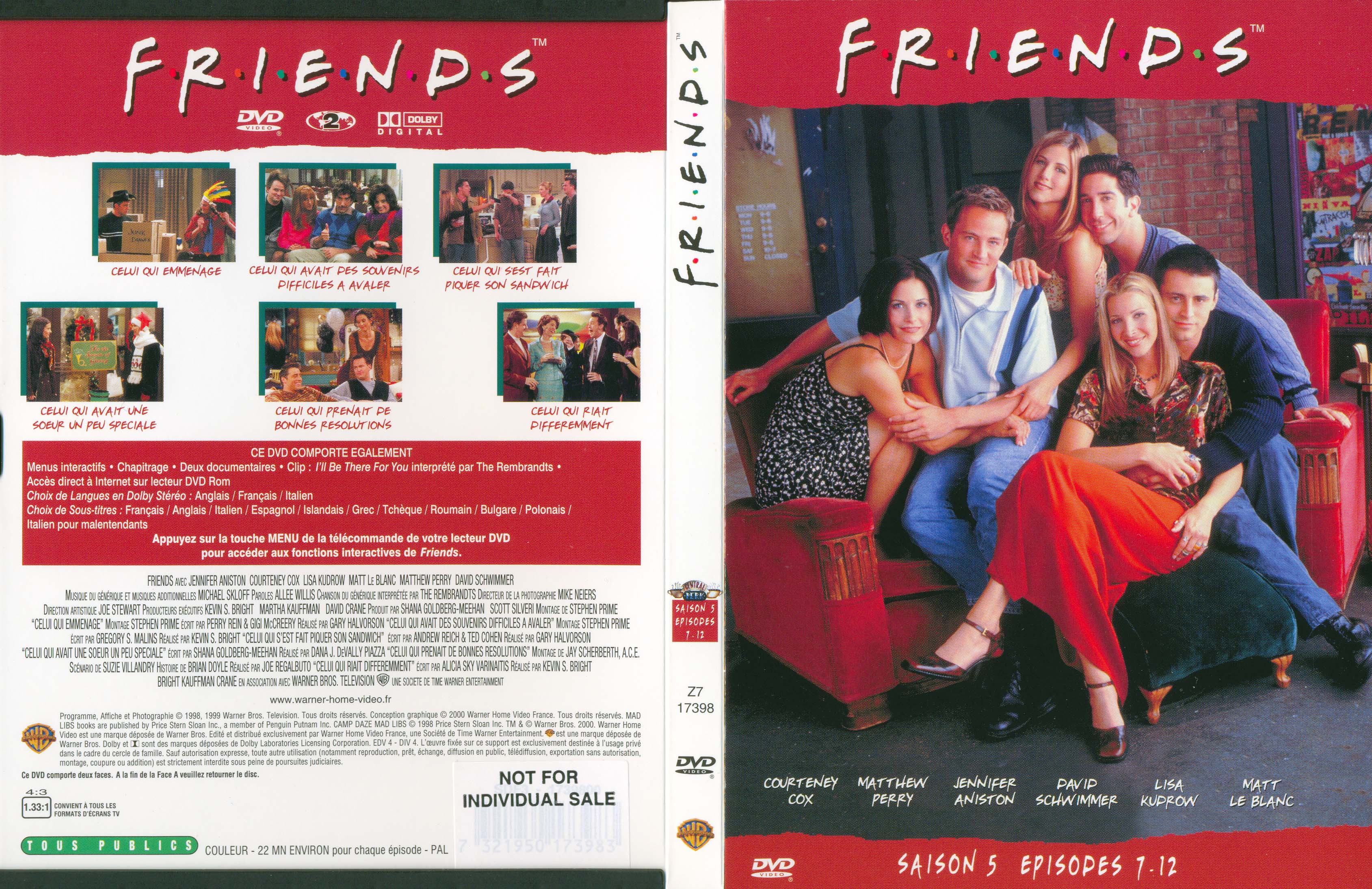Jaquette DVD Friends saison 5 dvd 2