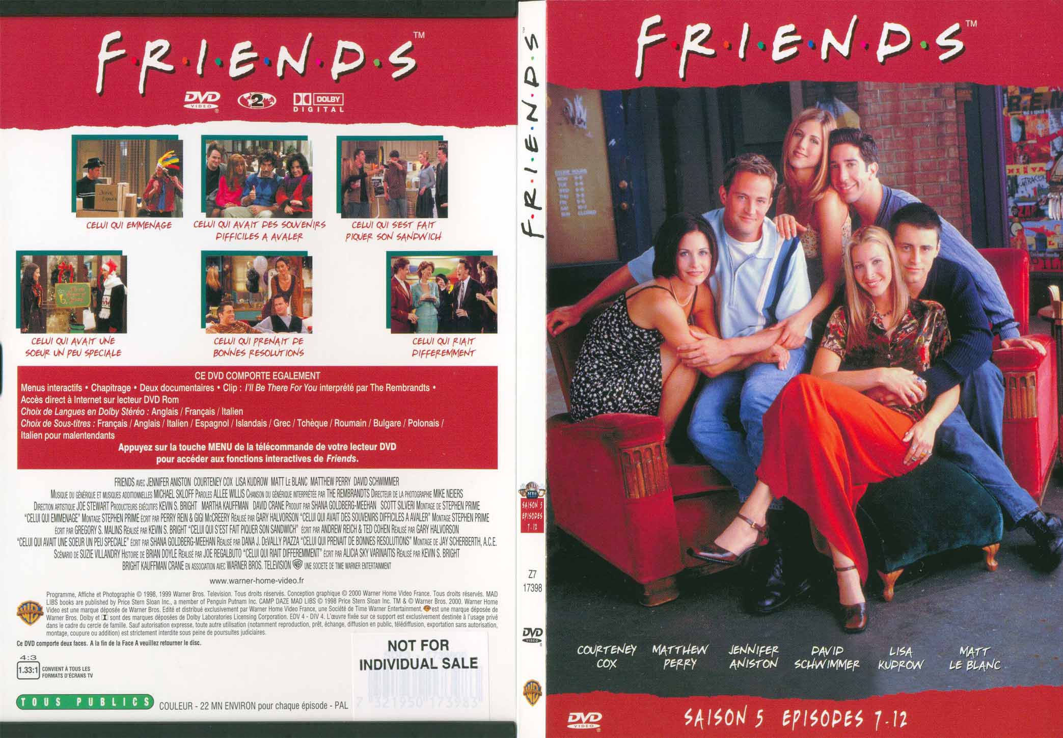 Jaquette DVD Friends saison 5 dvd 2 - SLIM