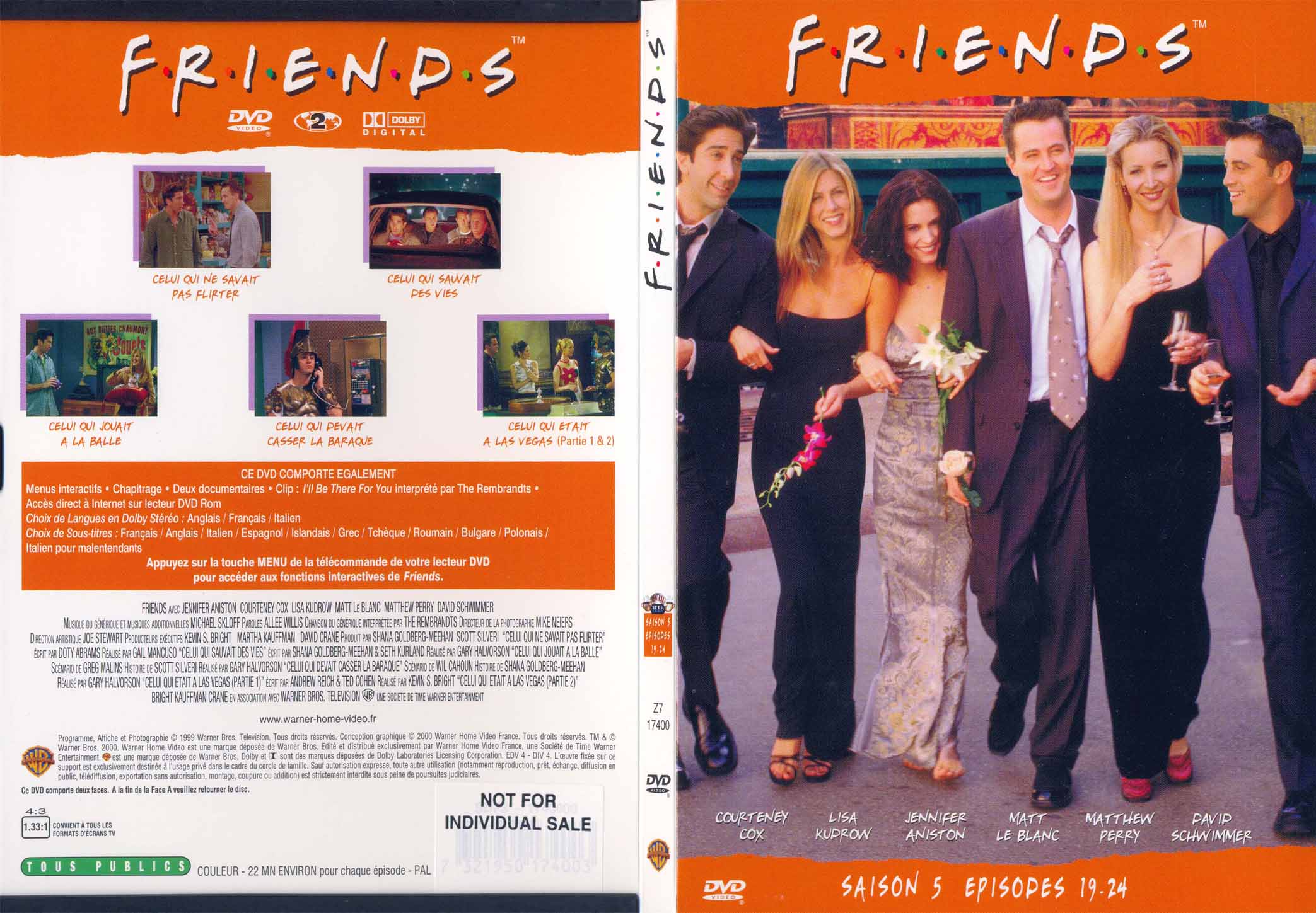 Jaquette DVD Friends saison 5 dvd 4 - SLIM