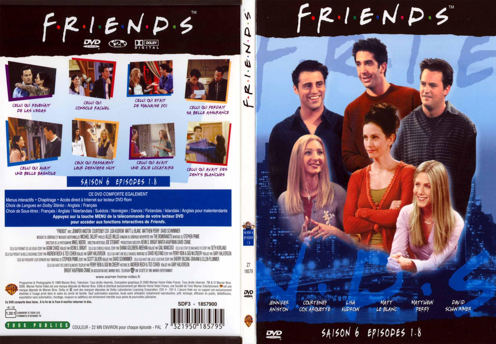 Jaquette DVD Friends saison 6 dvd 1 - SLIM
