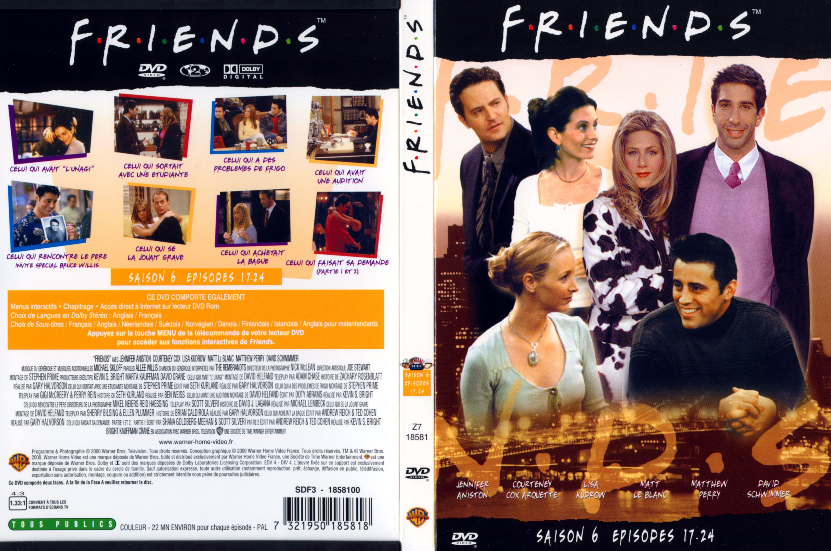 Jaquette DVD Friends saison 6 dvd 3
