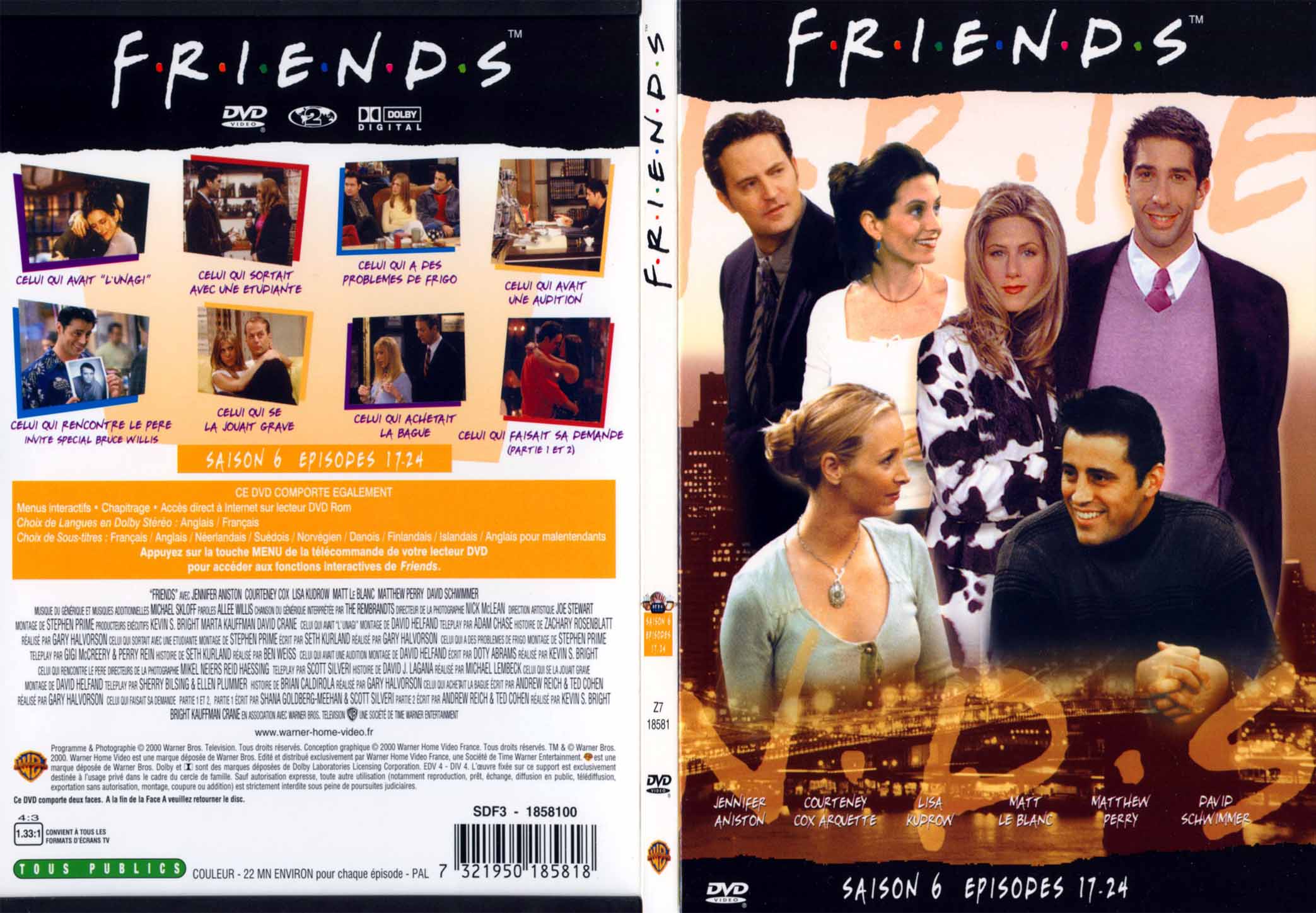 Jaquette DVD Friends saison 6 dvd 3 - SLIM