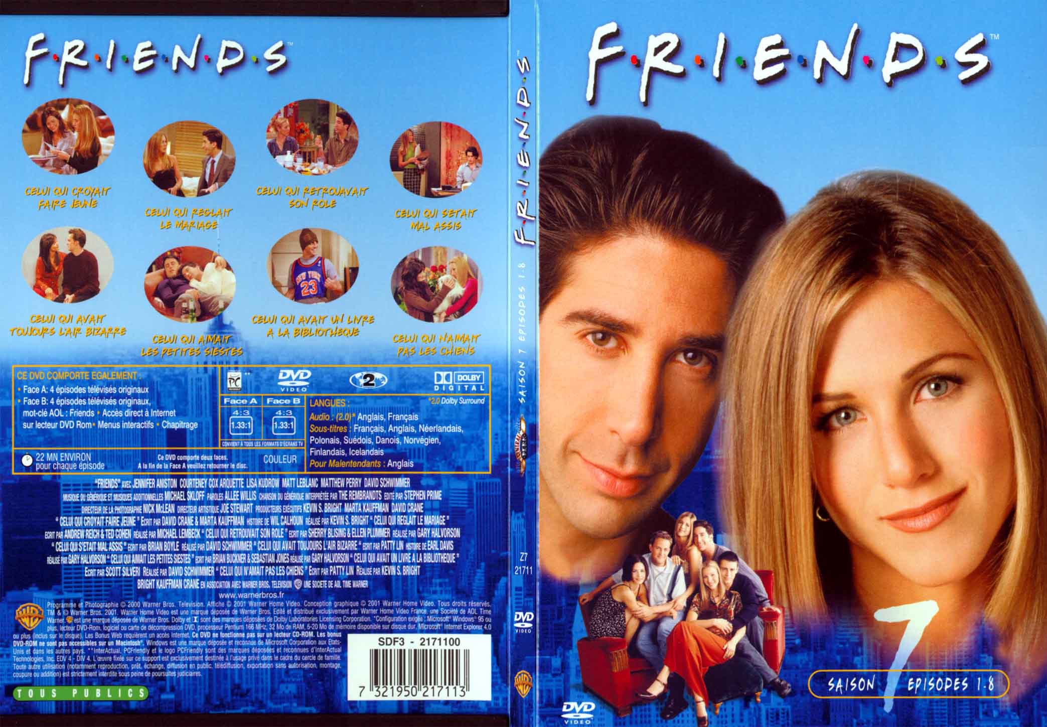 Jaquette DVD Friends saison 7 dvd 1 - SLIM
