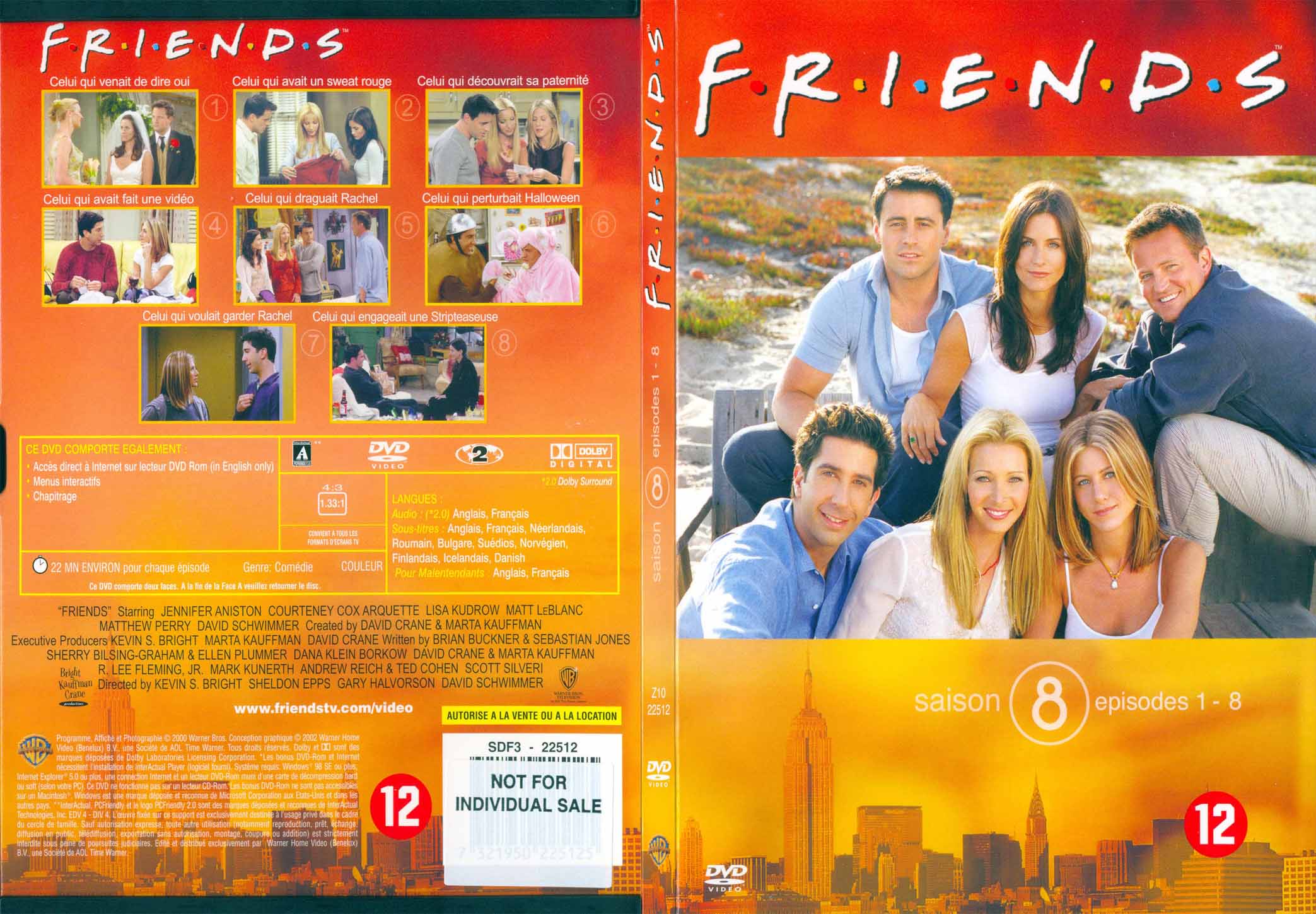 Jaquette DVD Friends saison 8 dvd 1 - SLIM