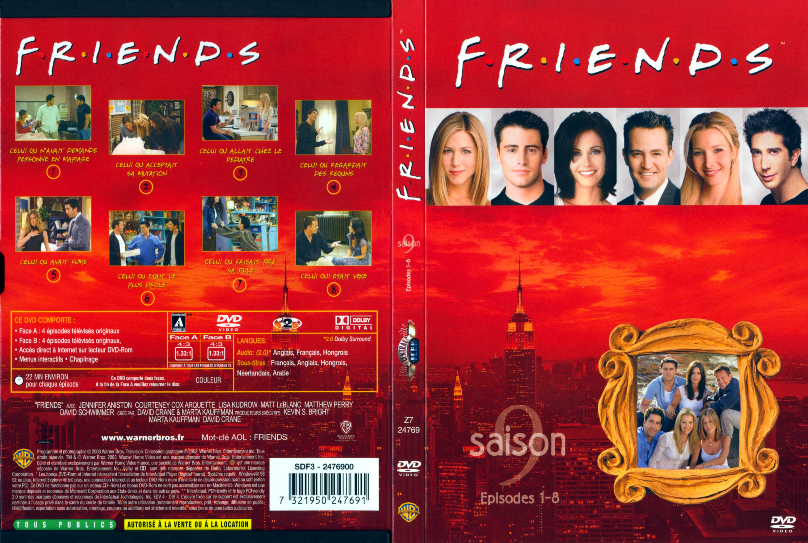 Jaquette DVD Friends saison 9 dvd 1