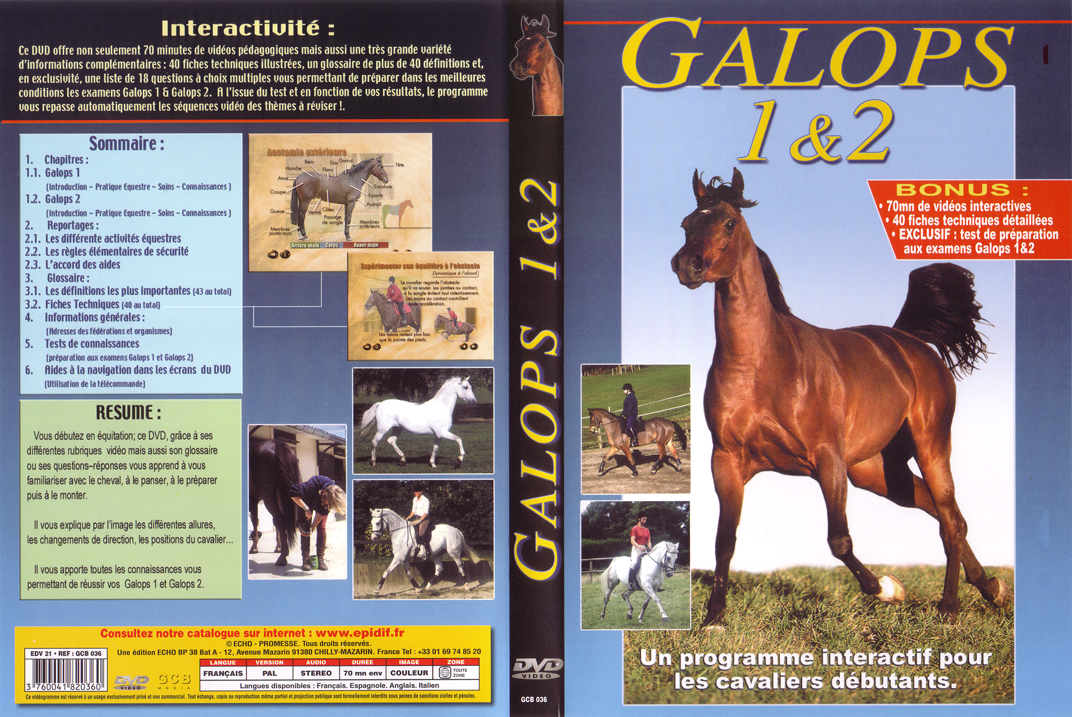 Jaquette DVD Galops 1 et 2