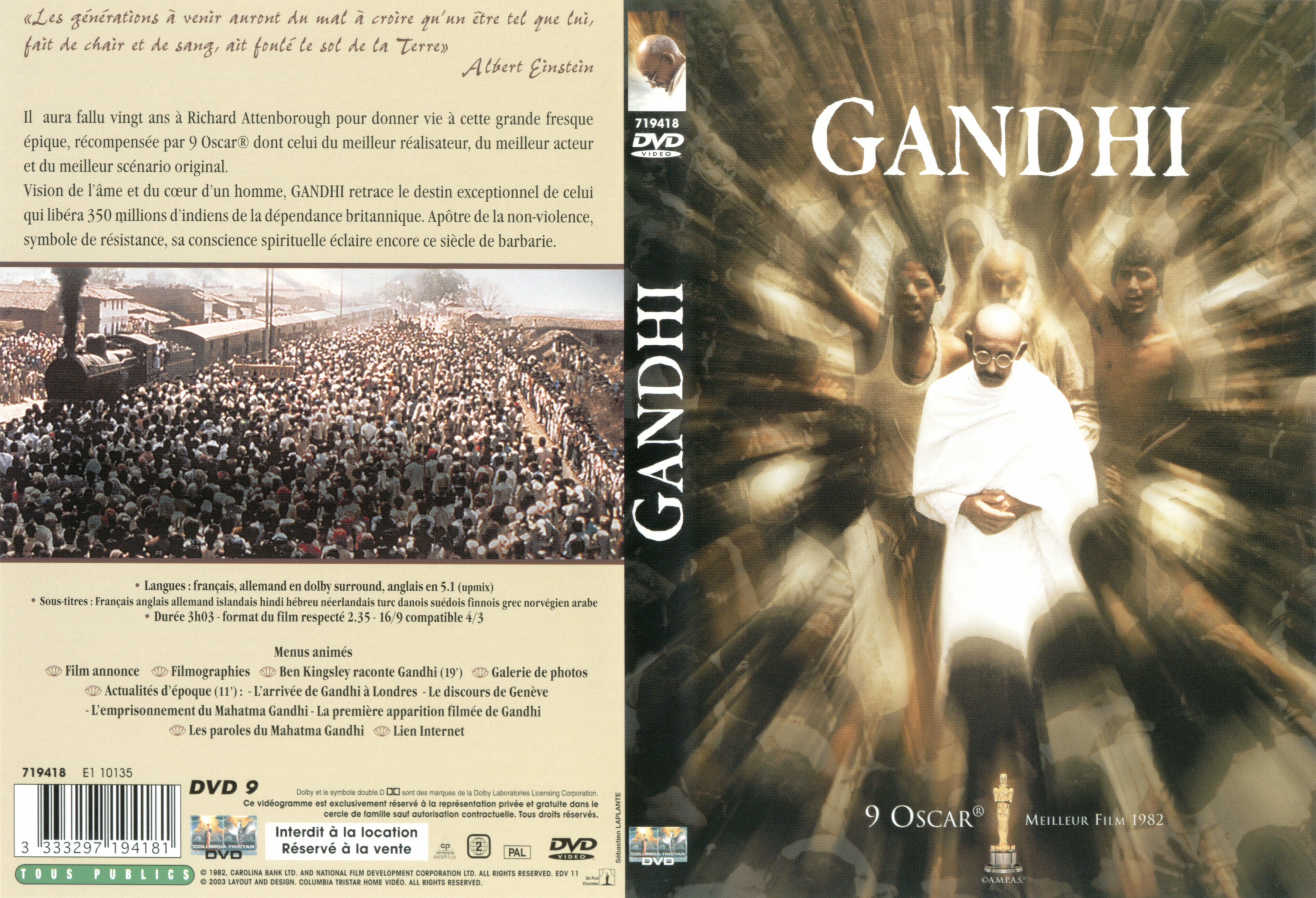 Jaquette DVD Gandhi