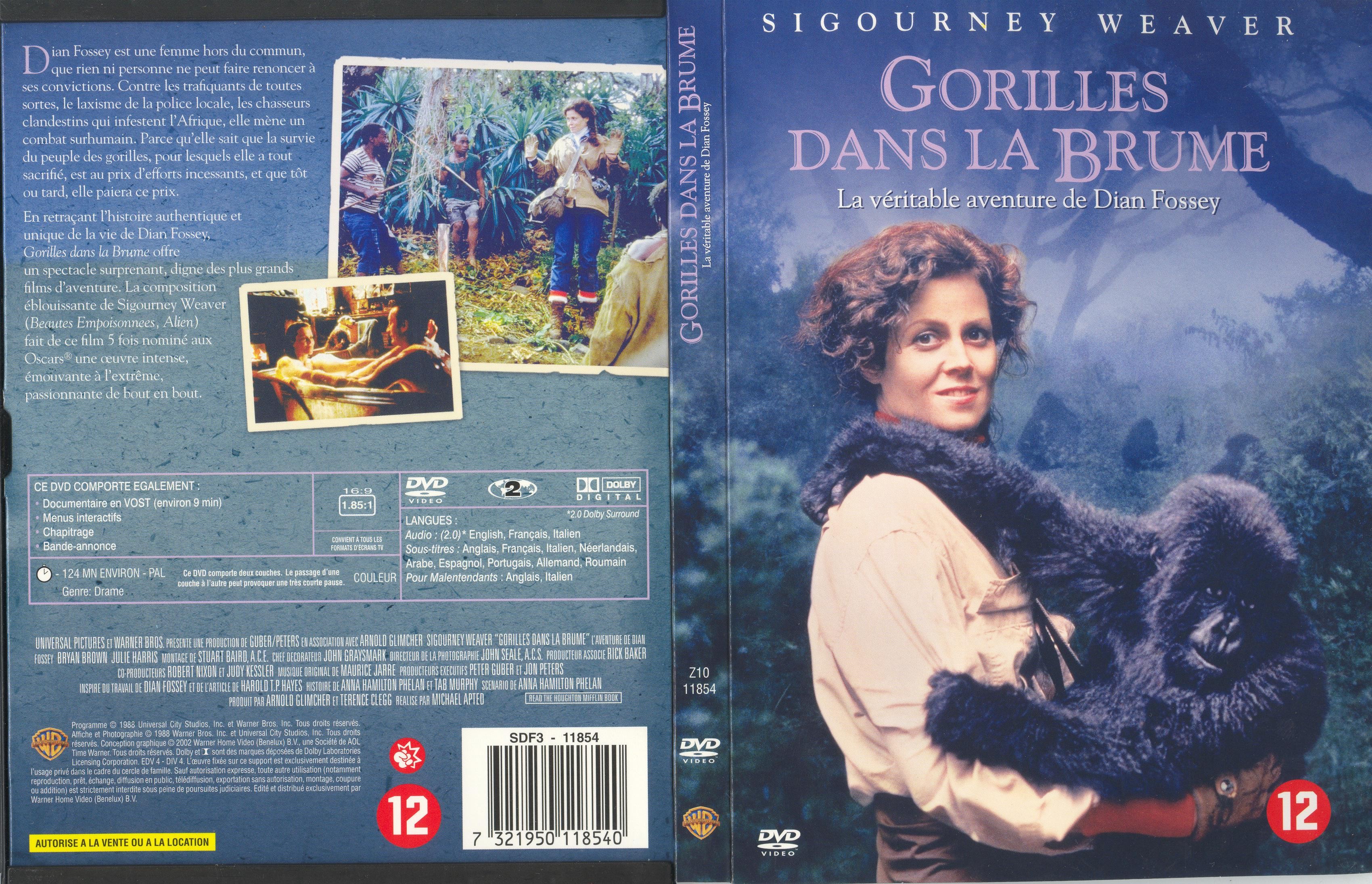 Jaquette DVD Gorilles dans la brume