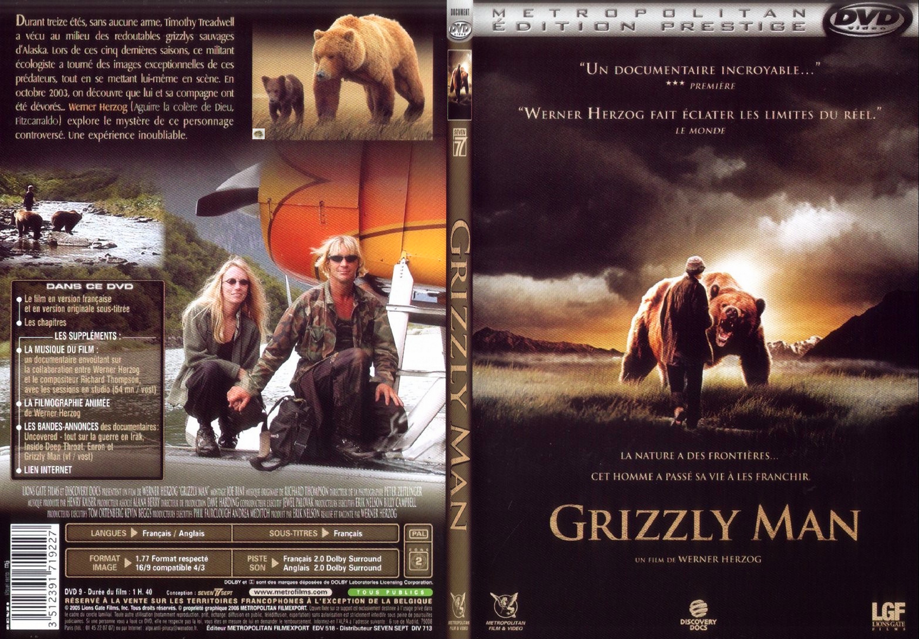 Jaquette DVD Grizzly man - SLIM