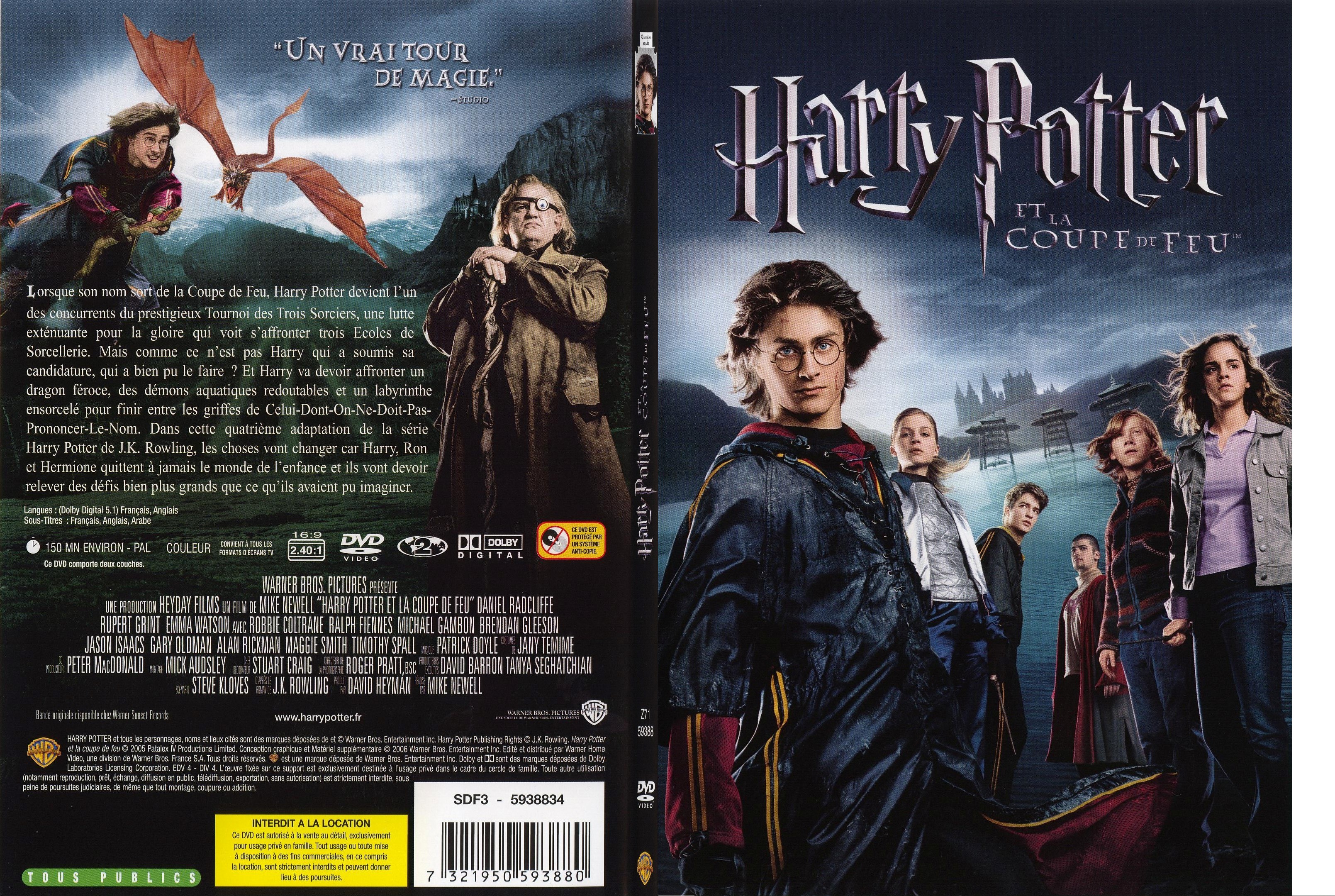 Jaquette DVD Harry Potter 4 - SLIM